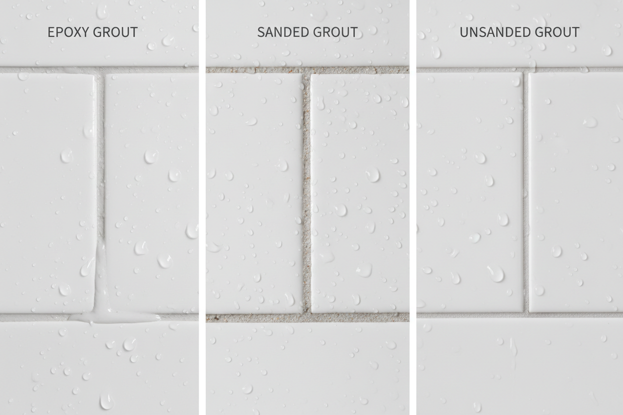 Best Grout for Shower Tiles: Epoxy vs Sanded vs Unsanded Compared