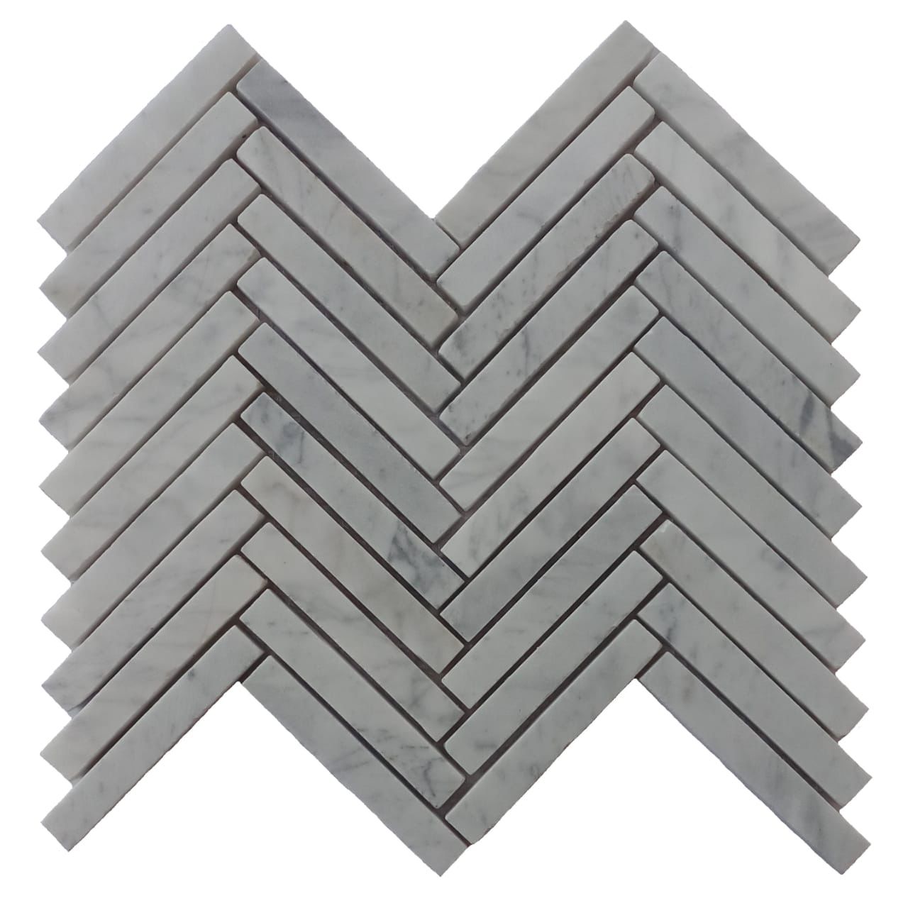 Carrara Small Chevron Mosaic Tile