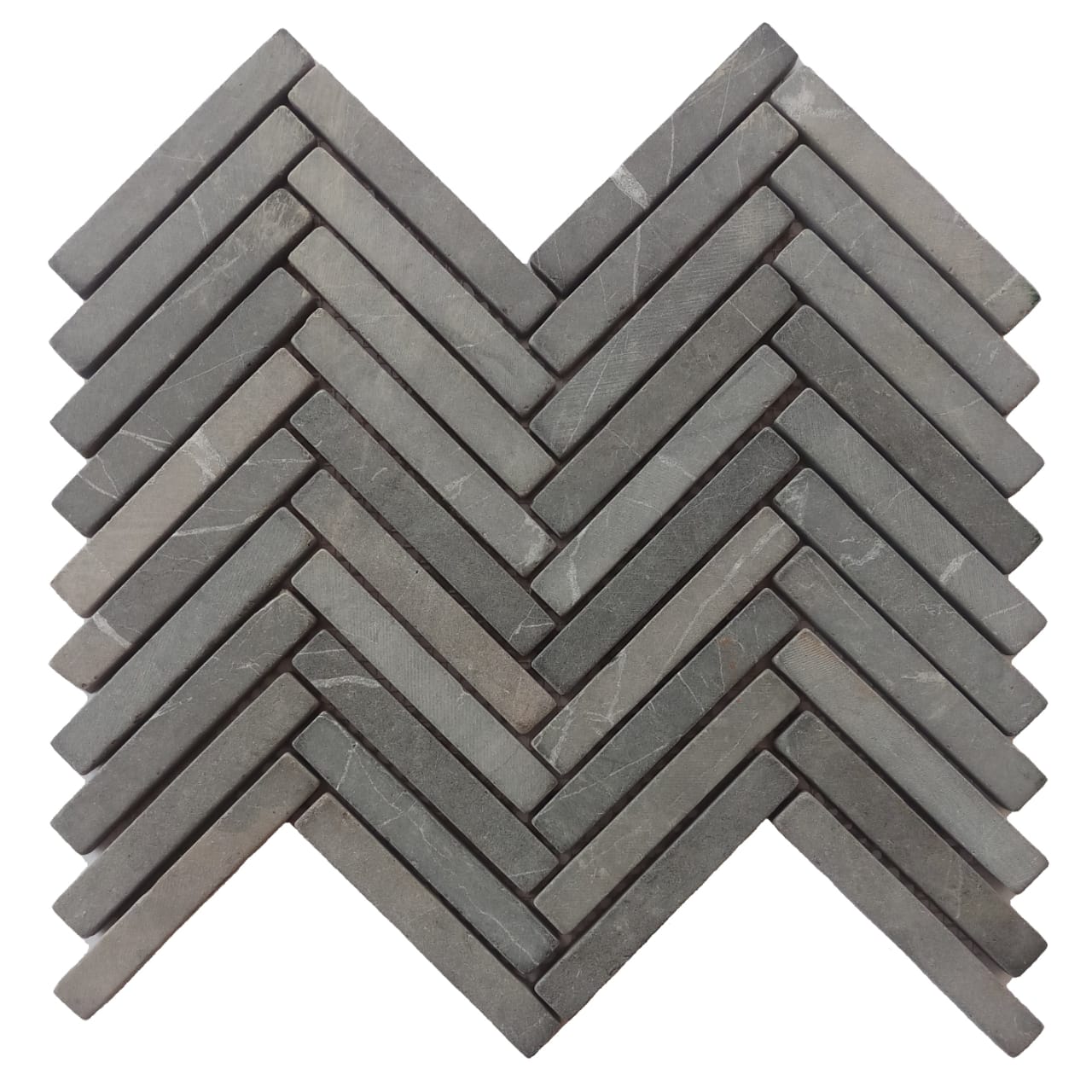 Grey Small Chevron Mosaic Tile