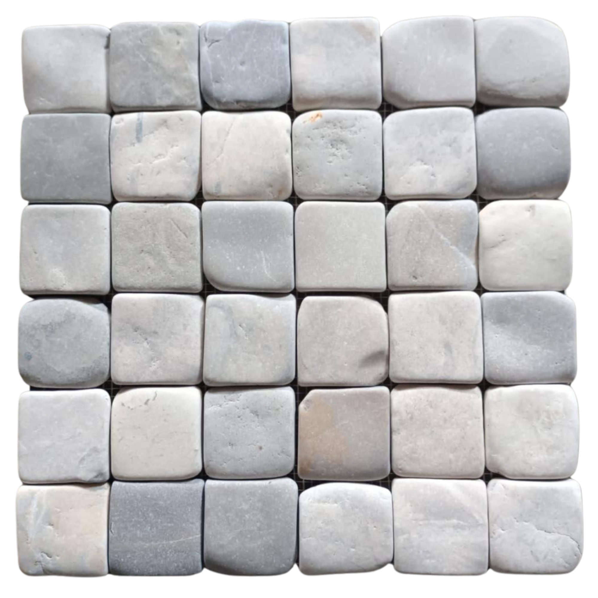 Bali Cloud Pebble Square Mosaic Tile 2x2