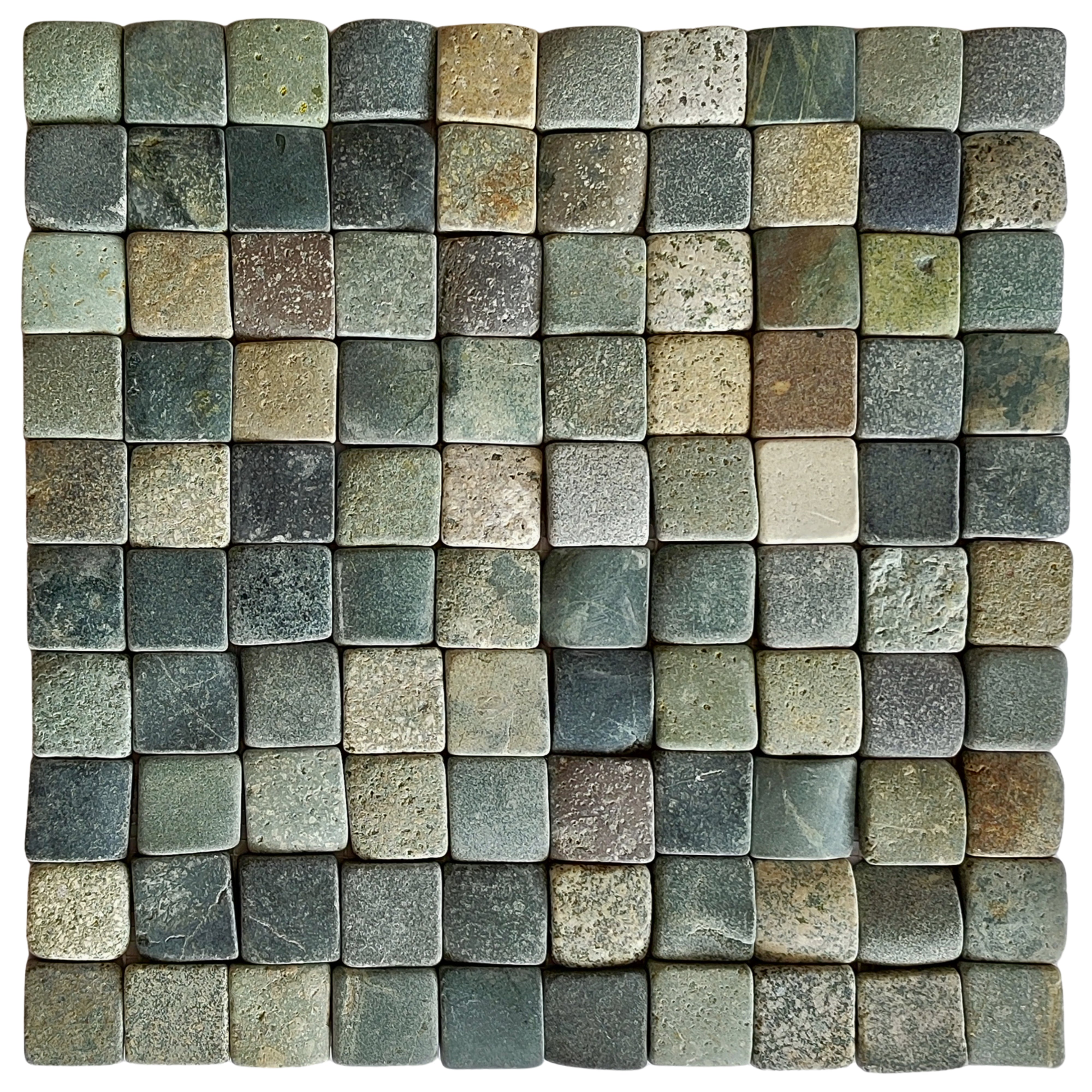 Bali Ocean Pebble Square Mosaic Tile 1x1