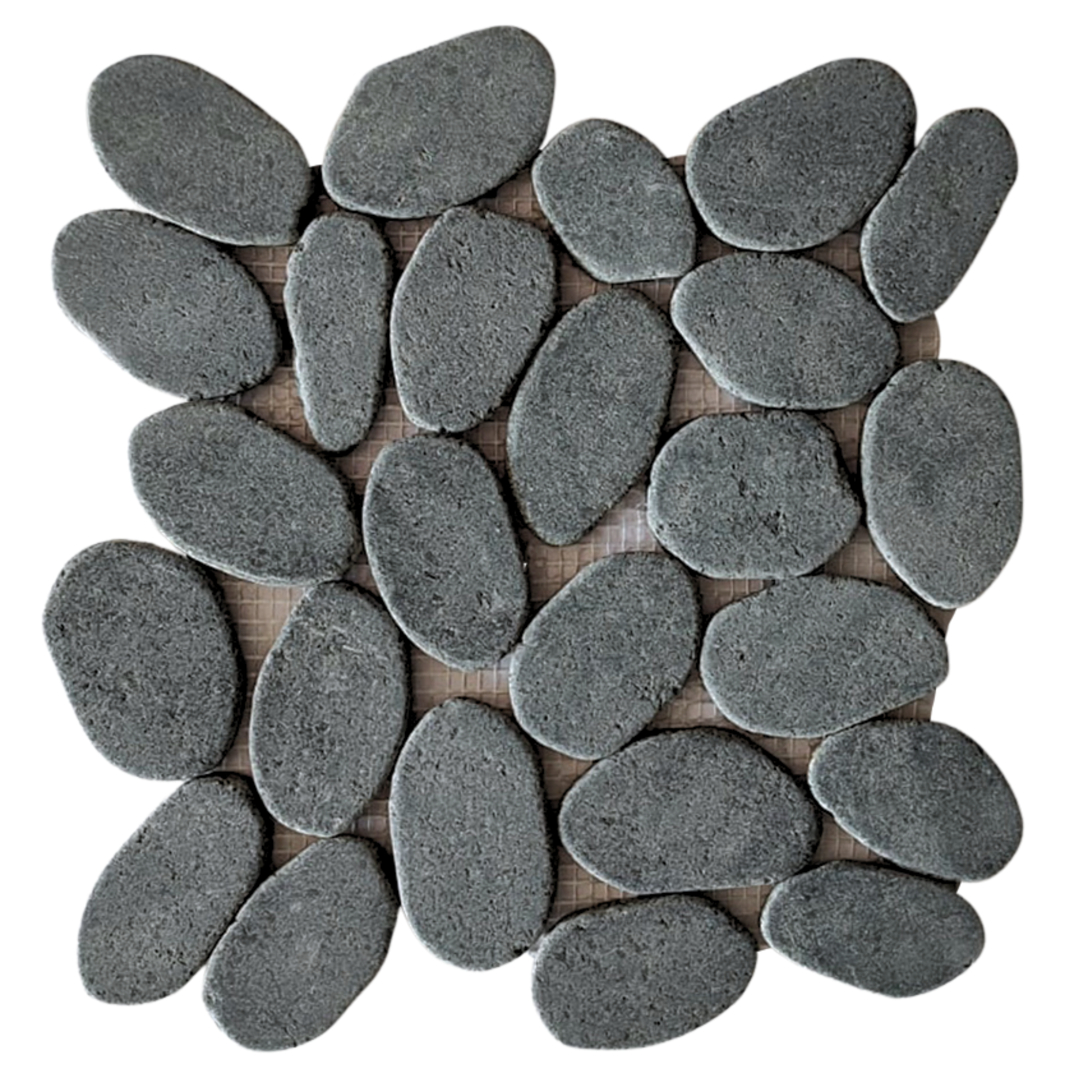 Black Lava XL Sliced Pebble Tiles