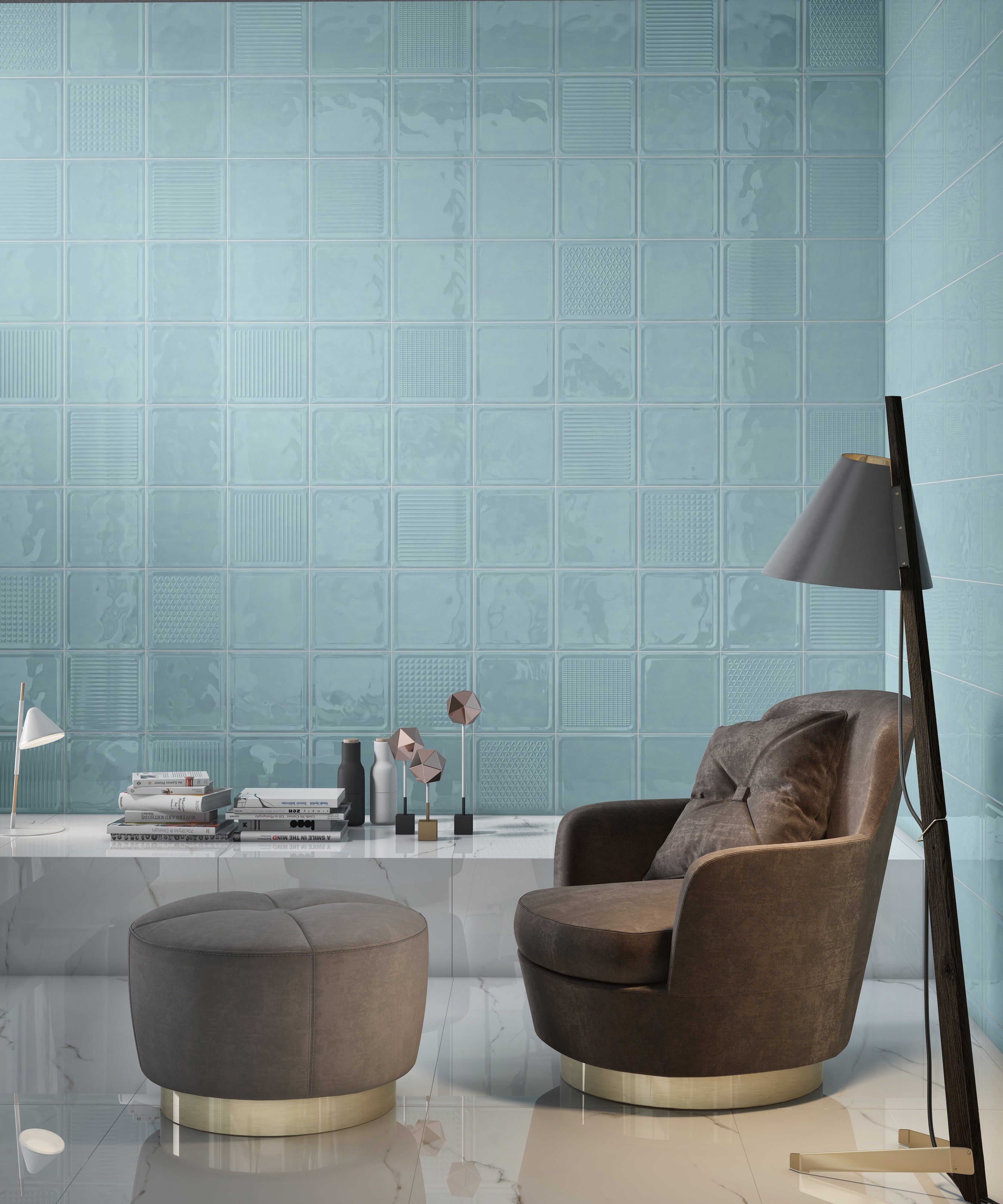 Salt Water Lux Vista Square 7.87" x 7.87" ($7.99 Sq. Ft. / Case)