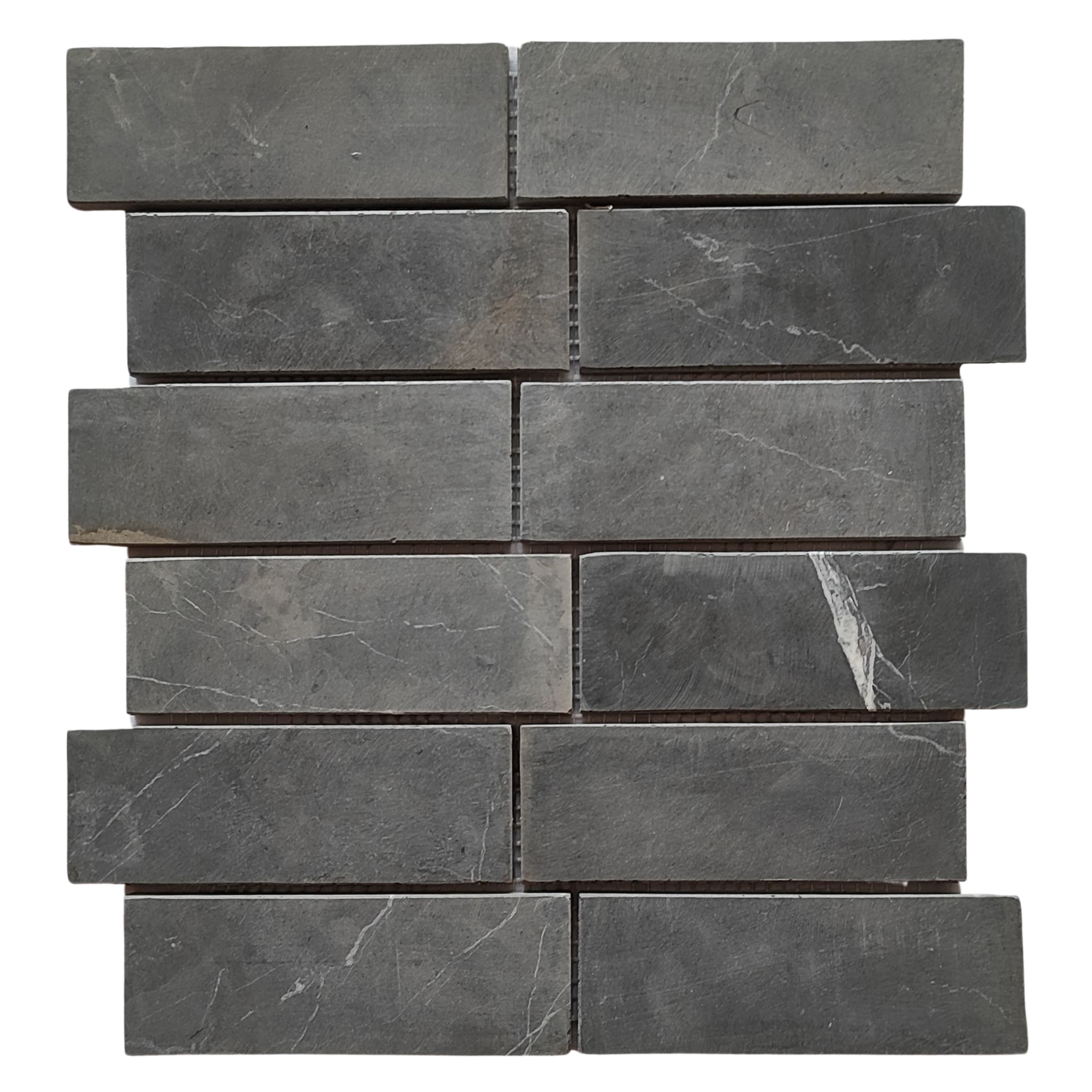 Dark Grey Subway 2x6 Marble Mosaic Tile