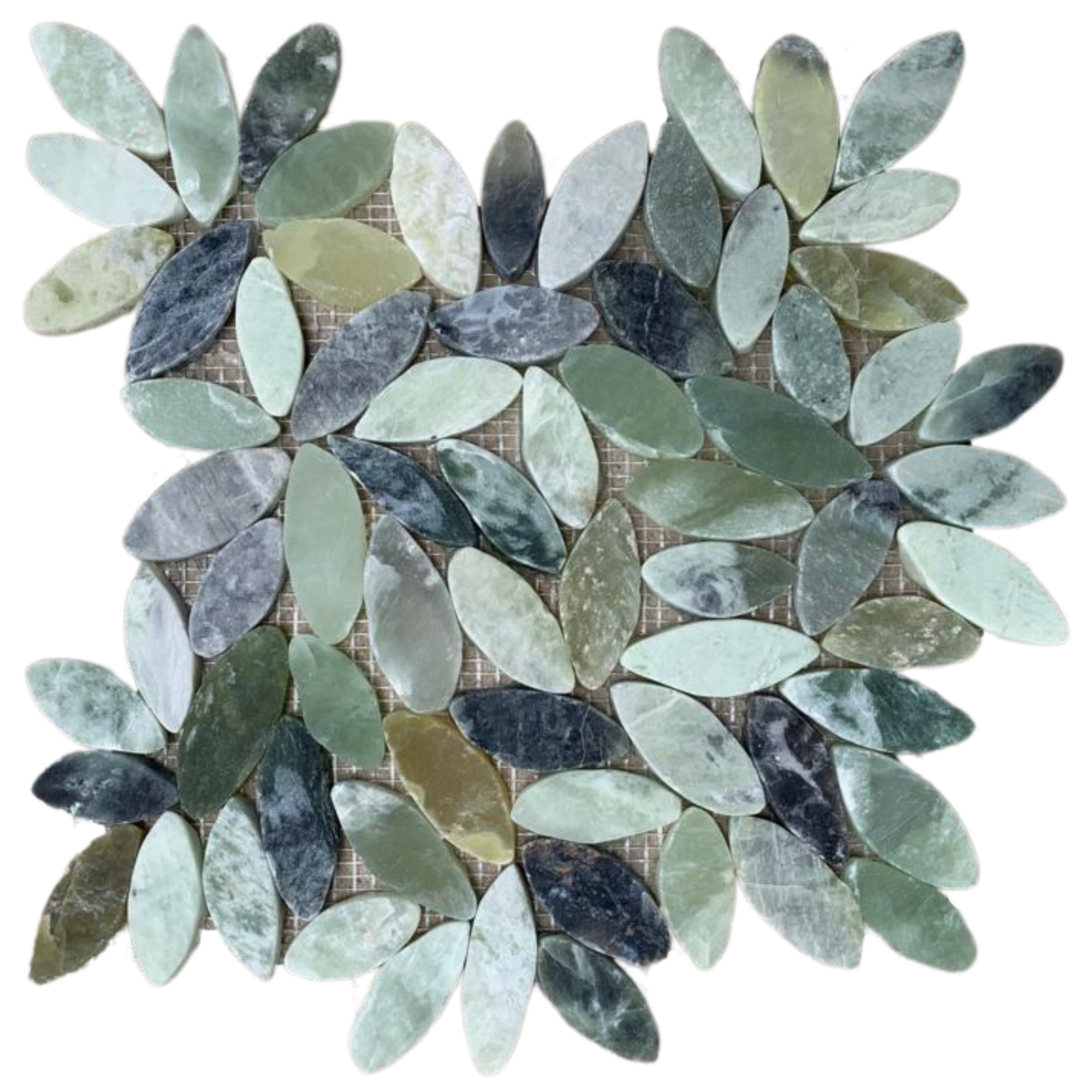 Ice Jade Flower Pebble Stone Mosaic Tiles