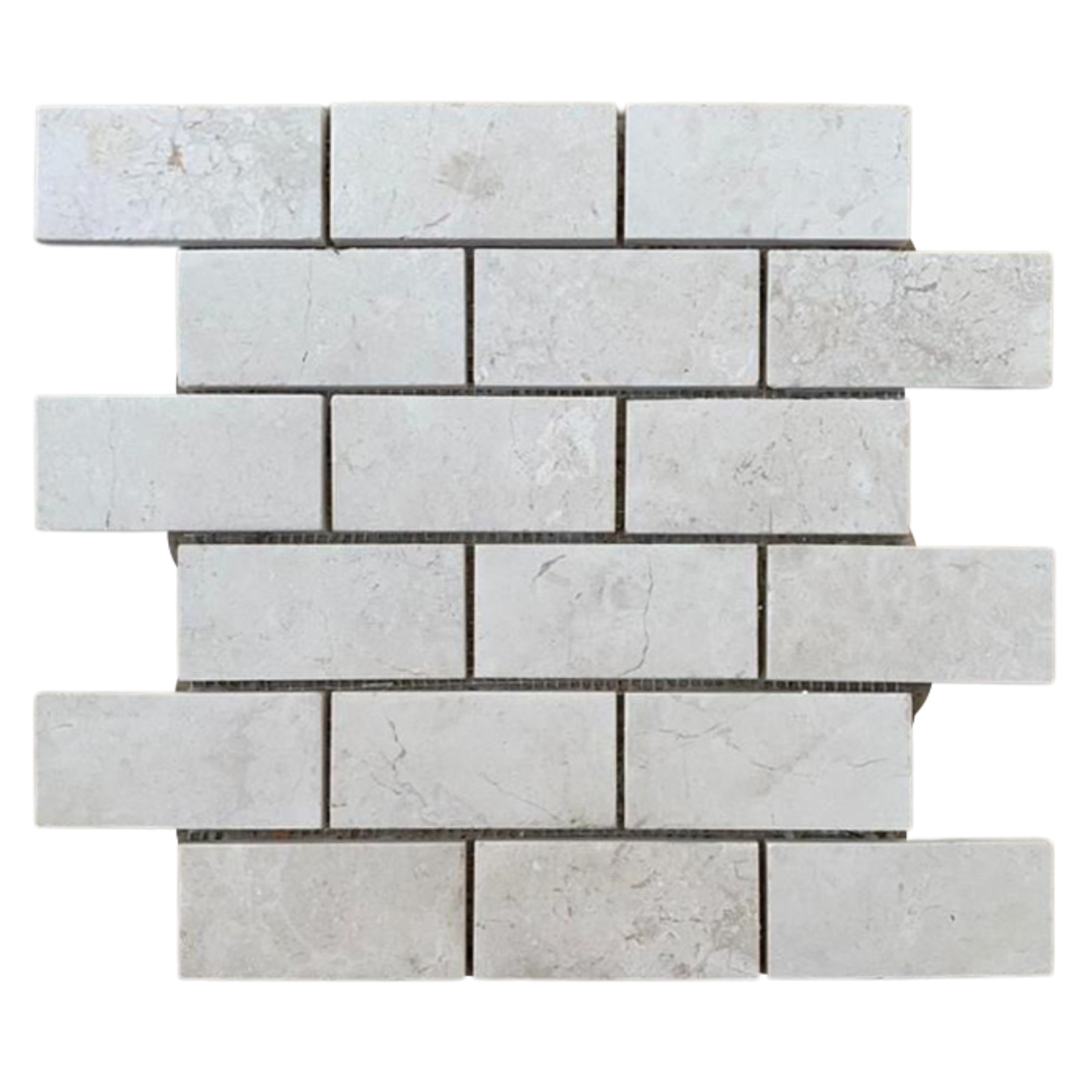 White Brick 2x4 Marble Mosaic Tile