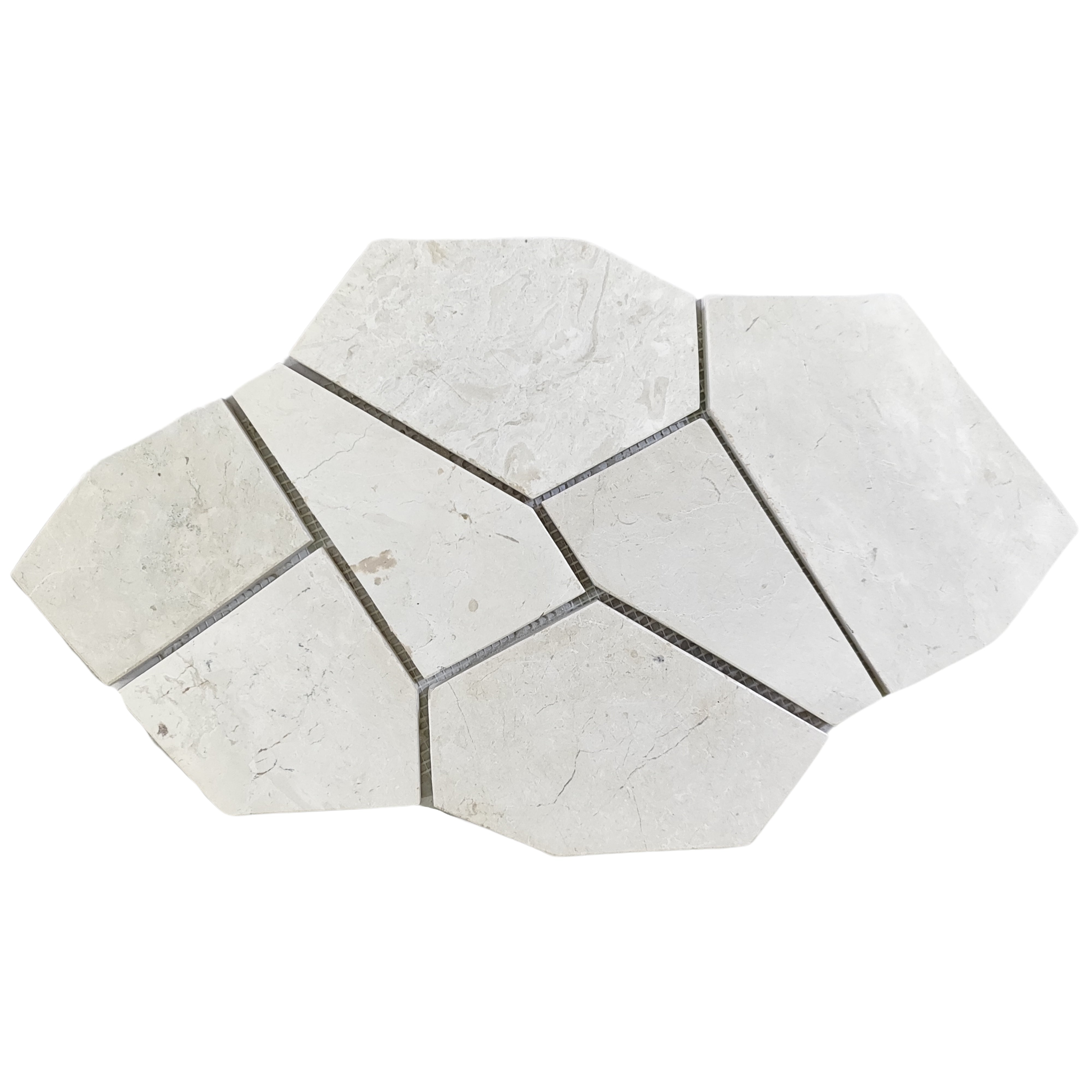 White Pentagon Marble Mosaic Tiles