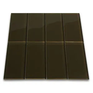 Chocolate Glass Subway Tile
