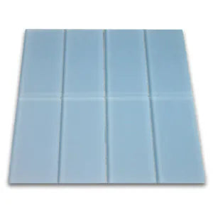 Frosted Sky Blue Glass Subway Tile 3" x 6" Stain-Resistant 8mm Thick Durable Glass for Kitchen Backsplash, Bathroom Walls, Home Decor & More