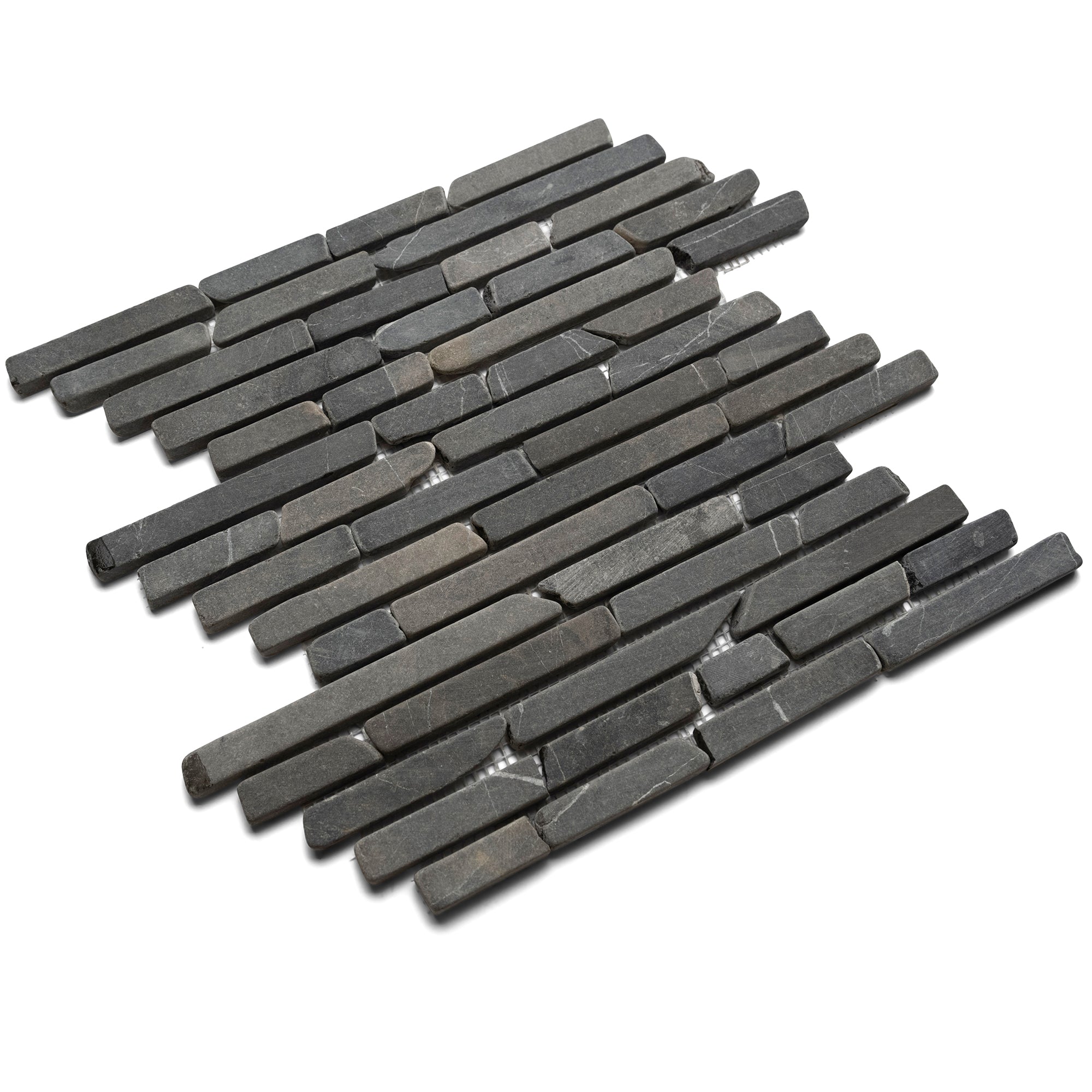 Grey Pencil Stone Mosaic Tile