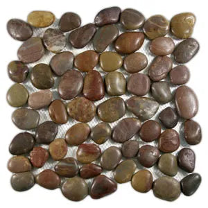 Polished Red Pebble Tile