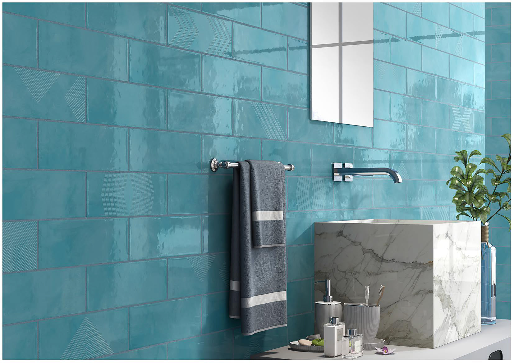 Vintage Tropics Motif Jungle 4" X 12" ($7.99 Sq. Ft. / Case)