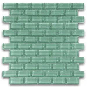 Sage Green 1x2 Mini Glass Subway Tile