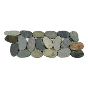 Sliced Bali Ocean Pebble Tile Border