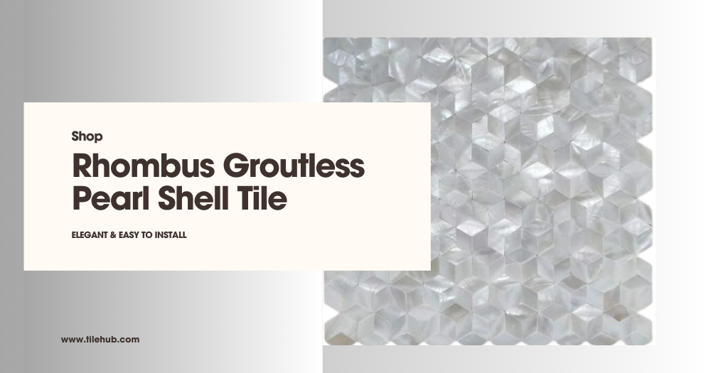 Shop Rhombus Groutless Pearl Shell Tile: Elegant & Easy to Install