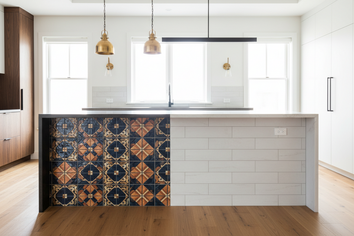 Bold vs Minimalist: The Best Tile Patterns for Your Kitchen Island