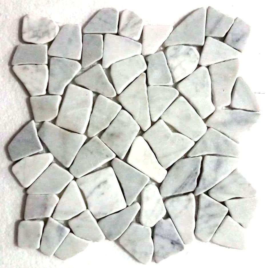 Transform Your Space with Luxurious Super White Stone Mosaic Tiles