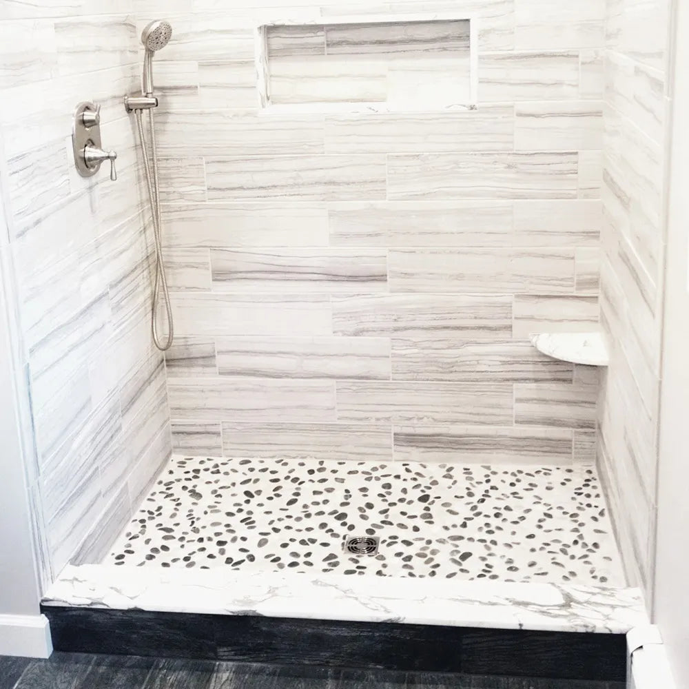 Stunning Black & White Pebble Tiles for Stylish Spaces