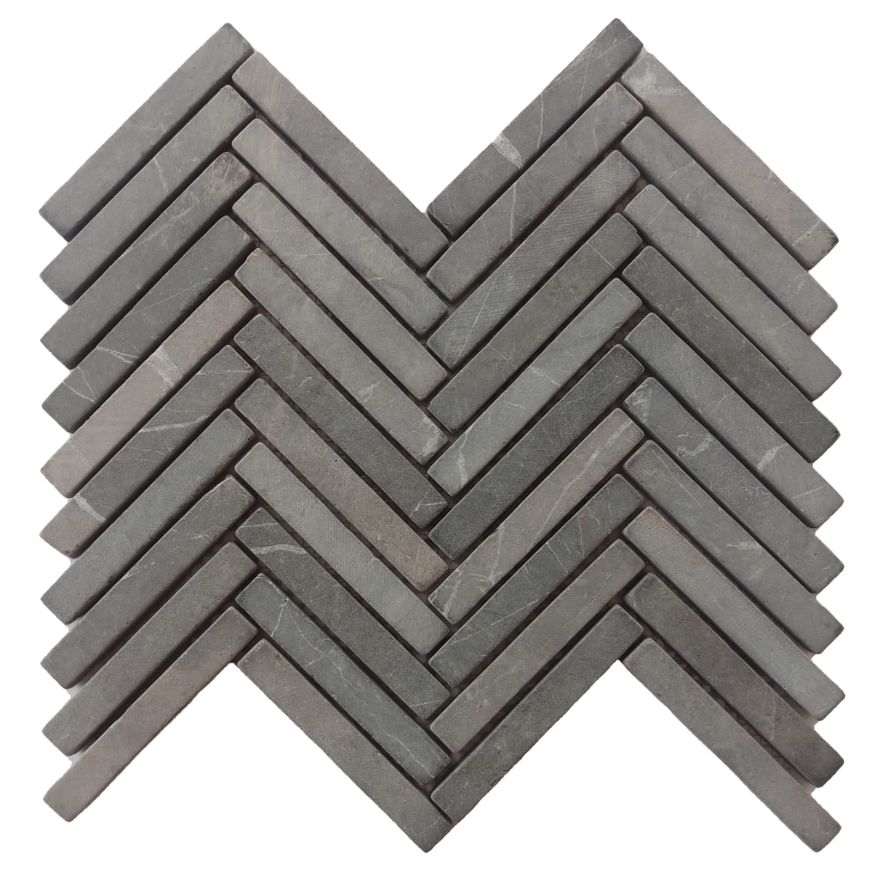 Elegant Grey Chevron Mosaic Tiles for Modern Spaces