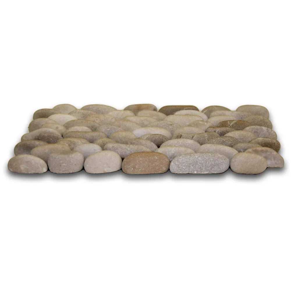 Java Tan Natural Pebble Tile Border - Elevate Your Space with Organic Elegance