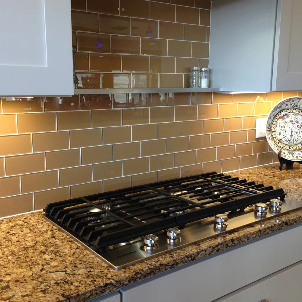 Sleek Sagebrush Glass Subway Tiles for a Modern Home Makeover