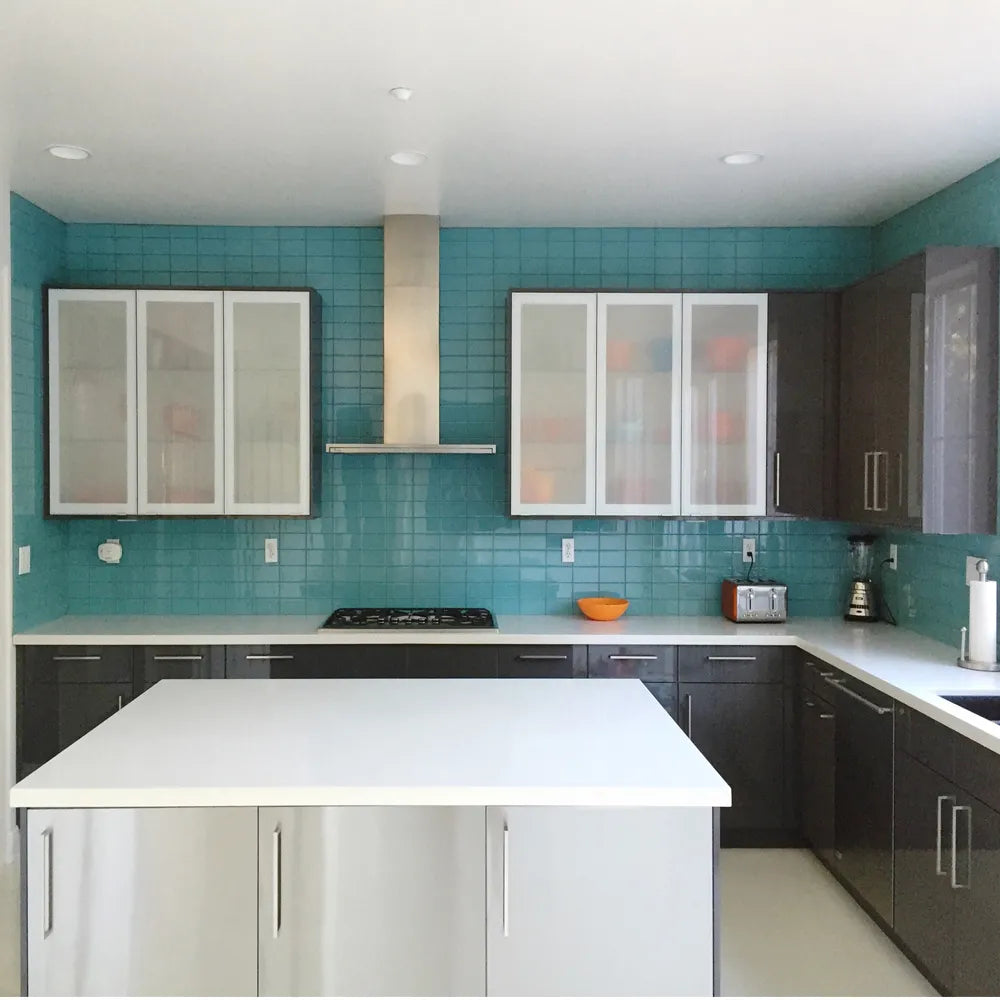 Aqua Bliss Glass Subway Tiles for a Tranquil Transformation