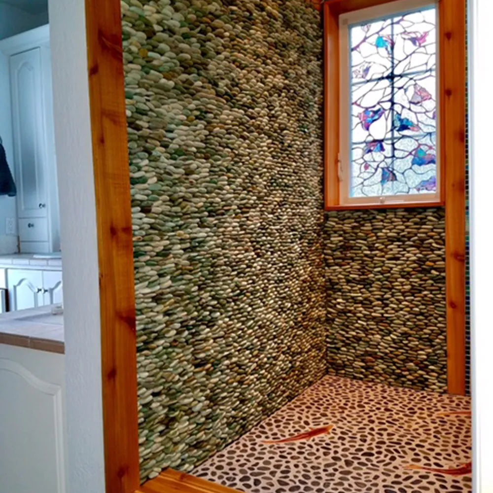 Sea Green Standing Pebble Tile