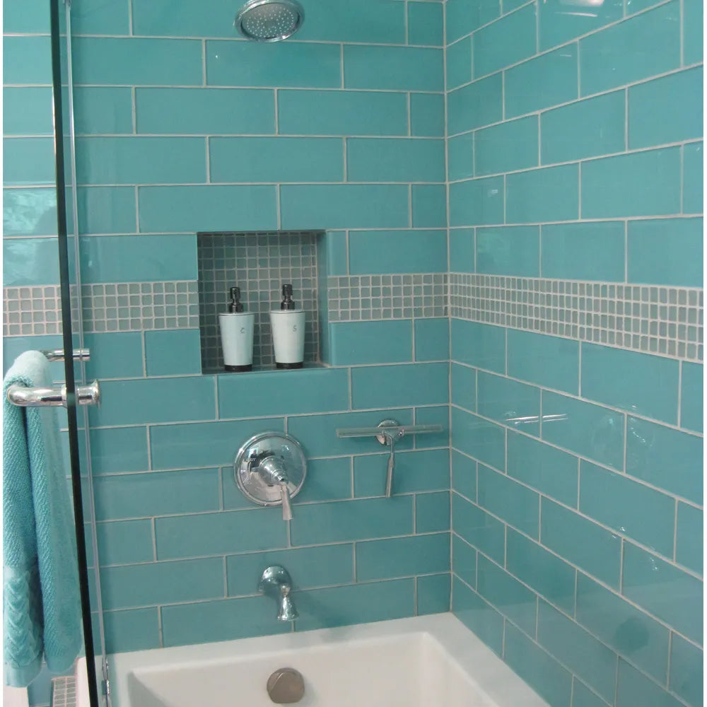 Aqua Bliss Glass Subway Tile by Tile Hub - Transform Your Space with Elegance!