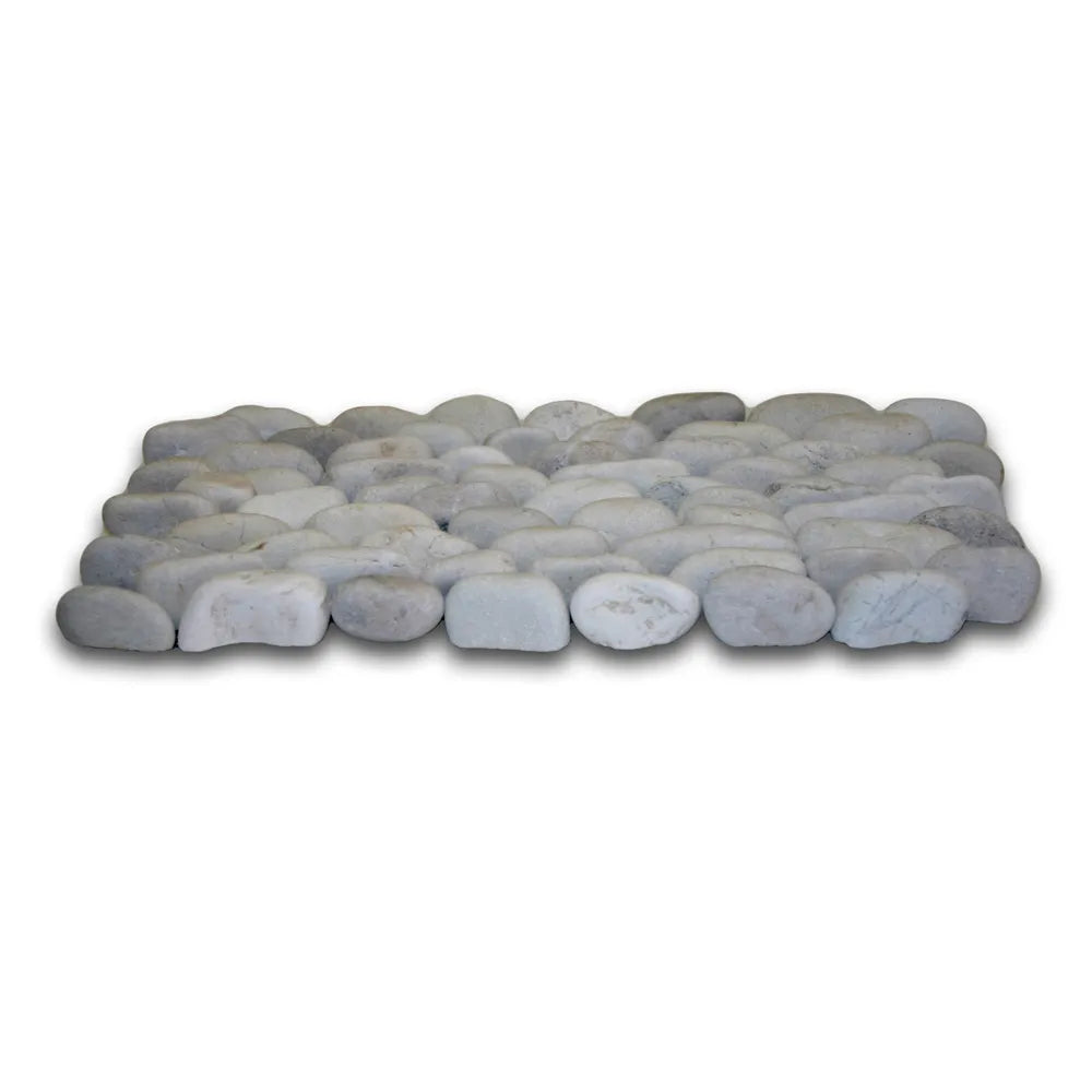 White Standing Pebble Tile