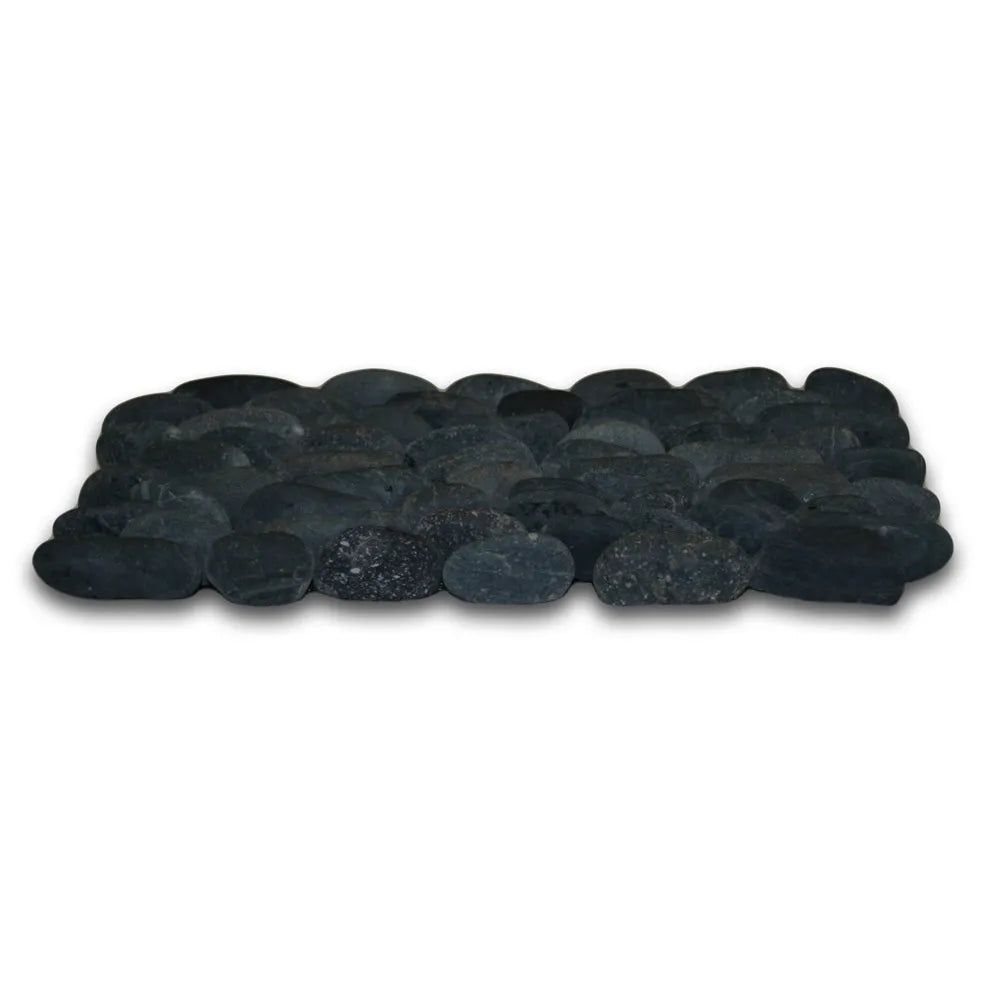 Charcoal Black Standing Pebble Tile