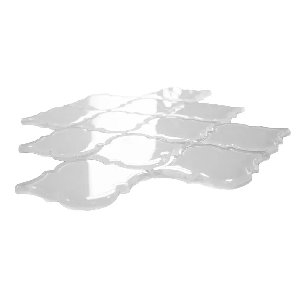 Sleek Smoke Arabesque Glass Tiles for a Contemporary Touch