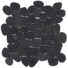 Unleash Natural Elegance with Alor Black XL Sliced Pebble Tiles!