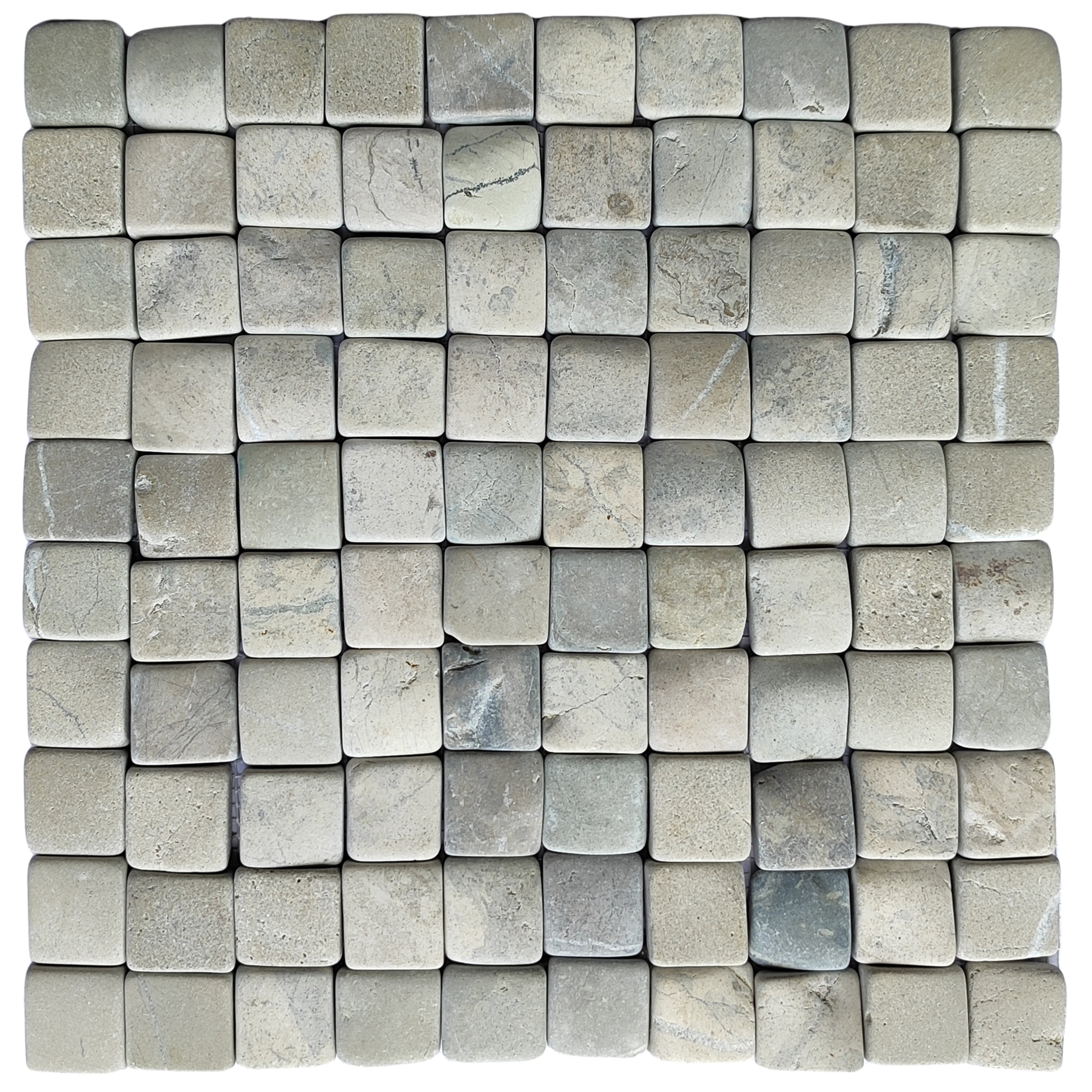 Bali Cloud Pebble Square Mosaic Tile 1x1