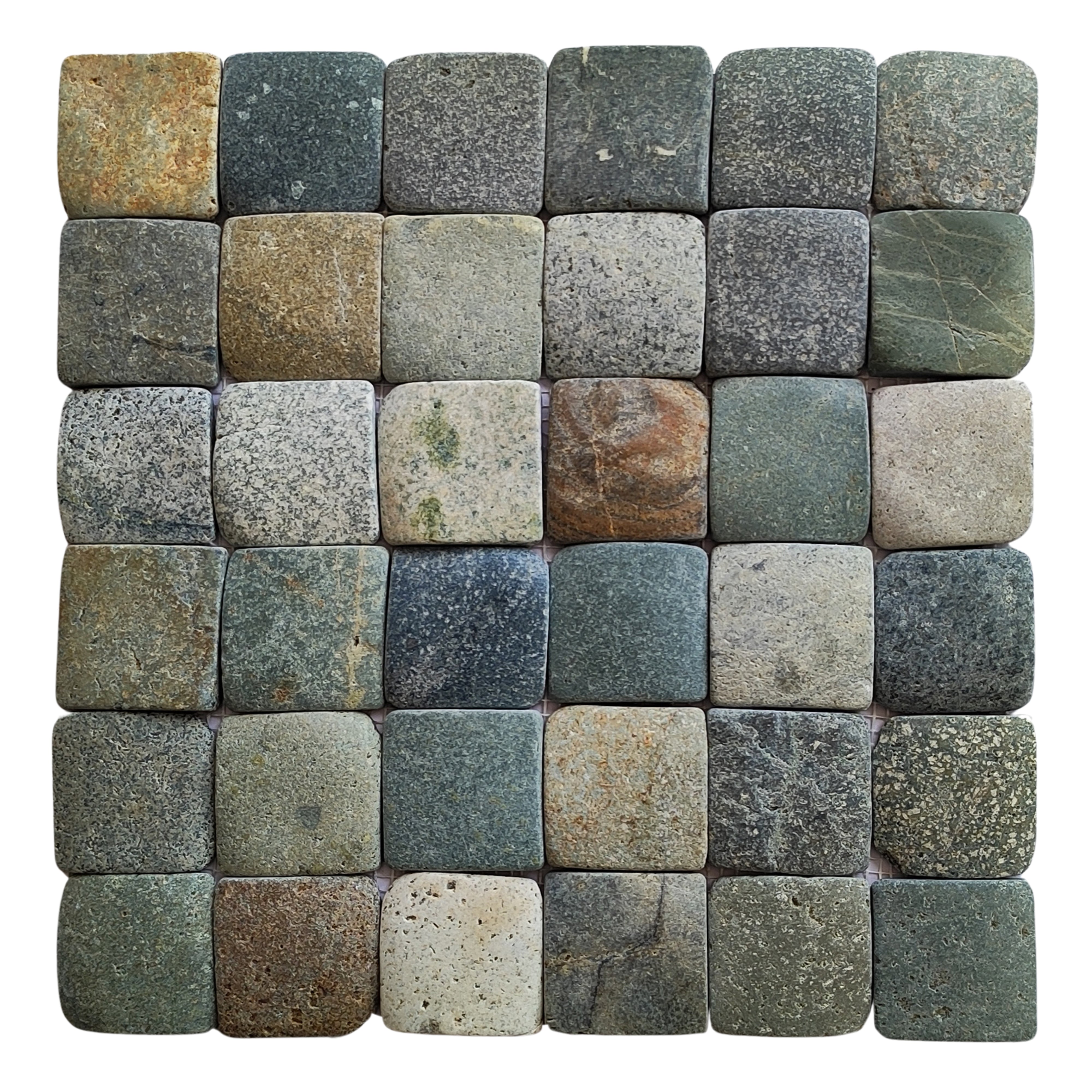 Bali Ocean Pebble Square Mosaic Tile 2x2