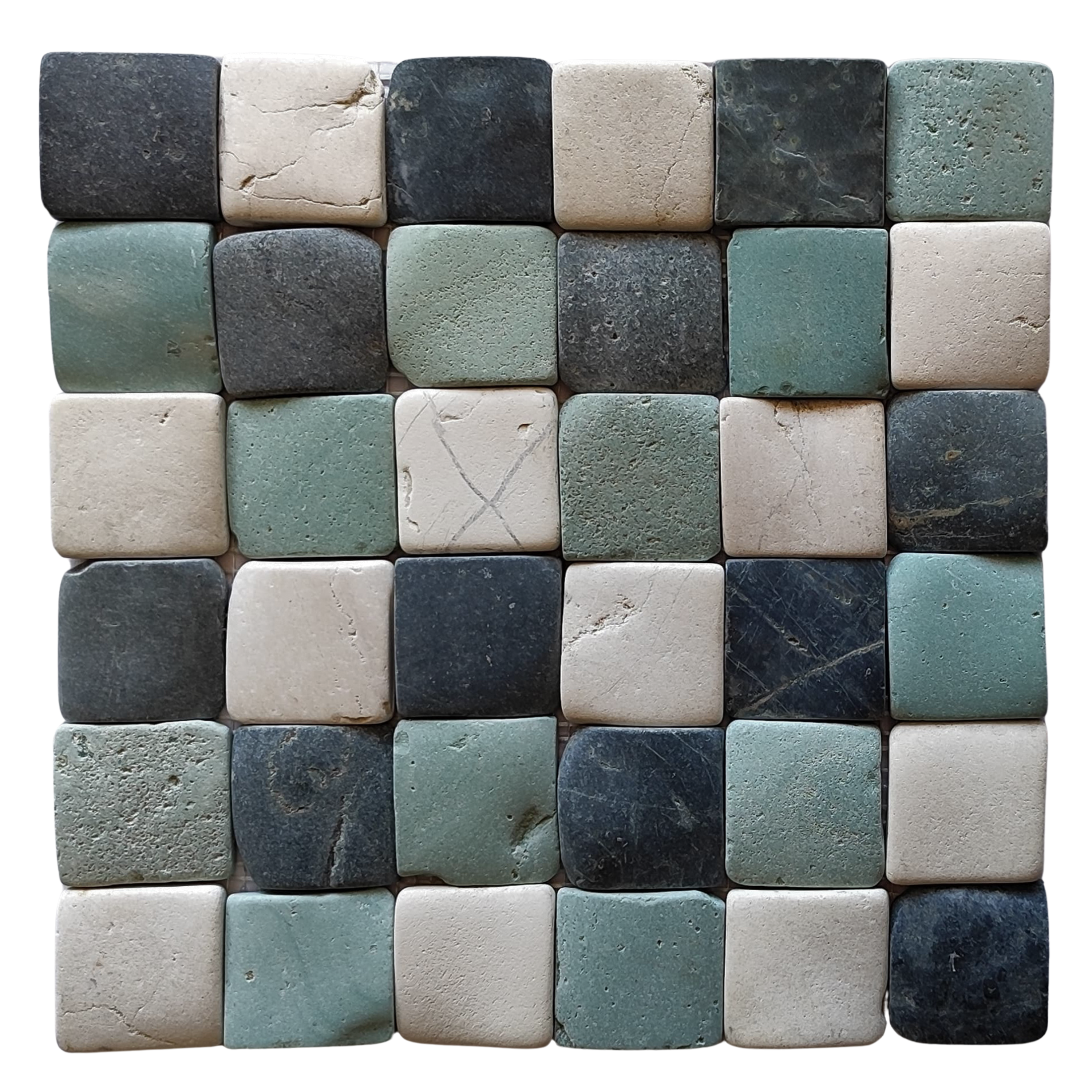 Bali Turtle Pebble Mosaic Tiles 2x2 - Nature's Serenity for Timeless Spaces!