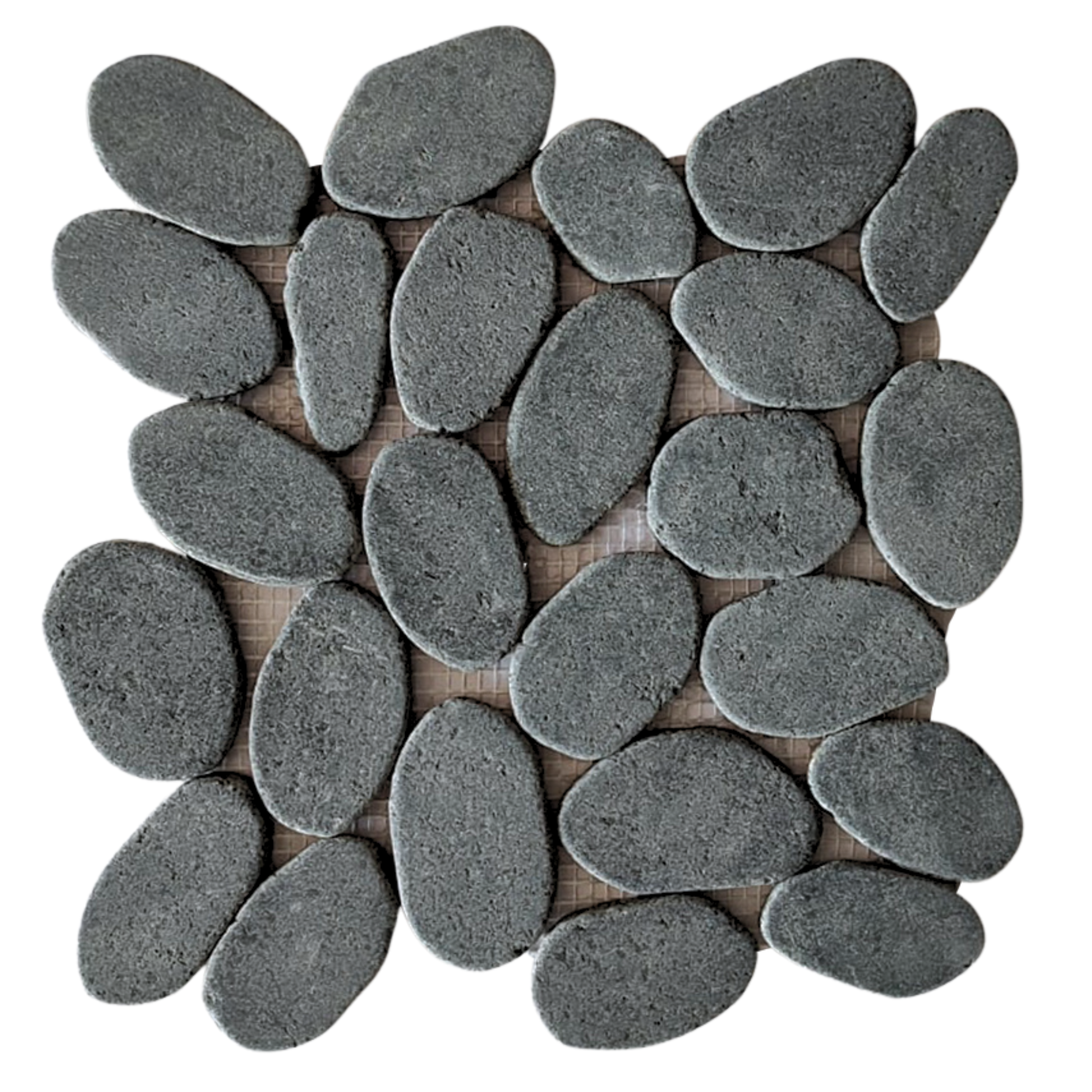 Elegant Black Lava XL Pebble Tiles: Nature Meets Sophistication