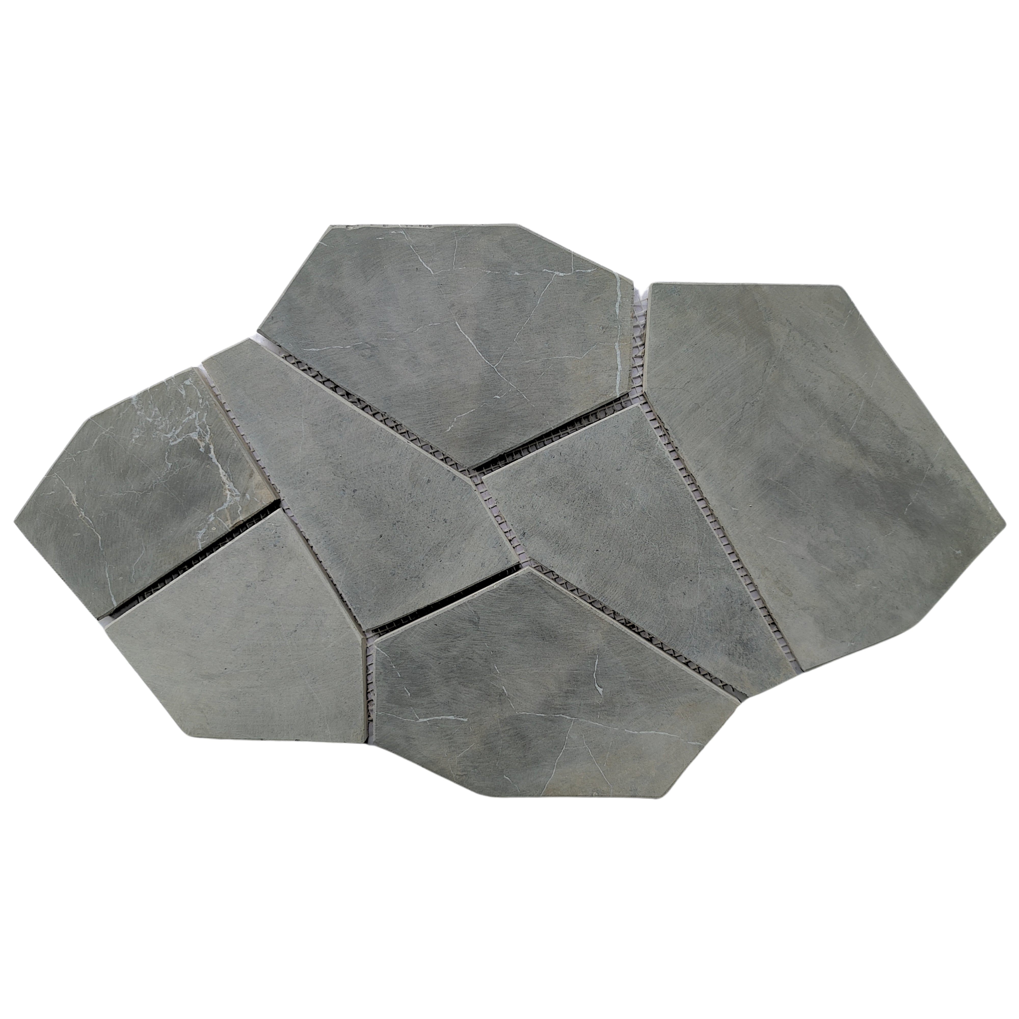 Sleek Dark Grey Pentagon Marble Mosaic Tiles for Luxurious Interiors