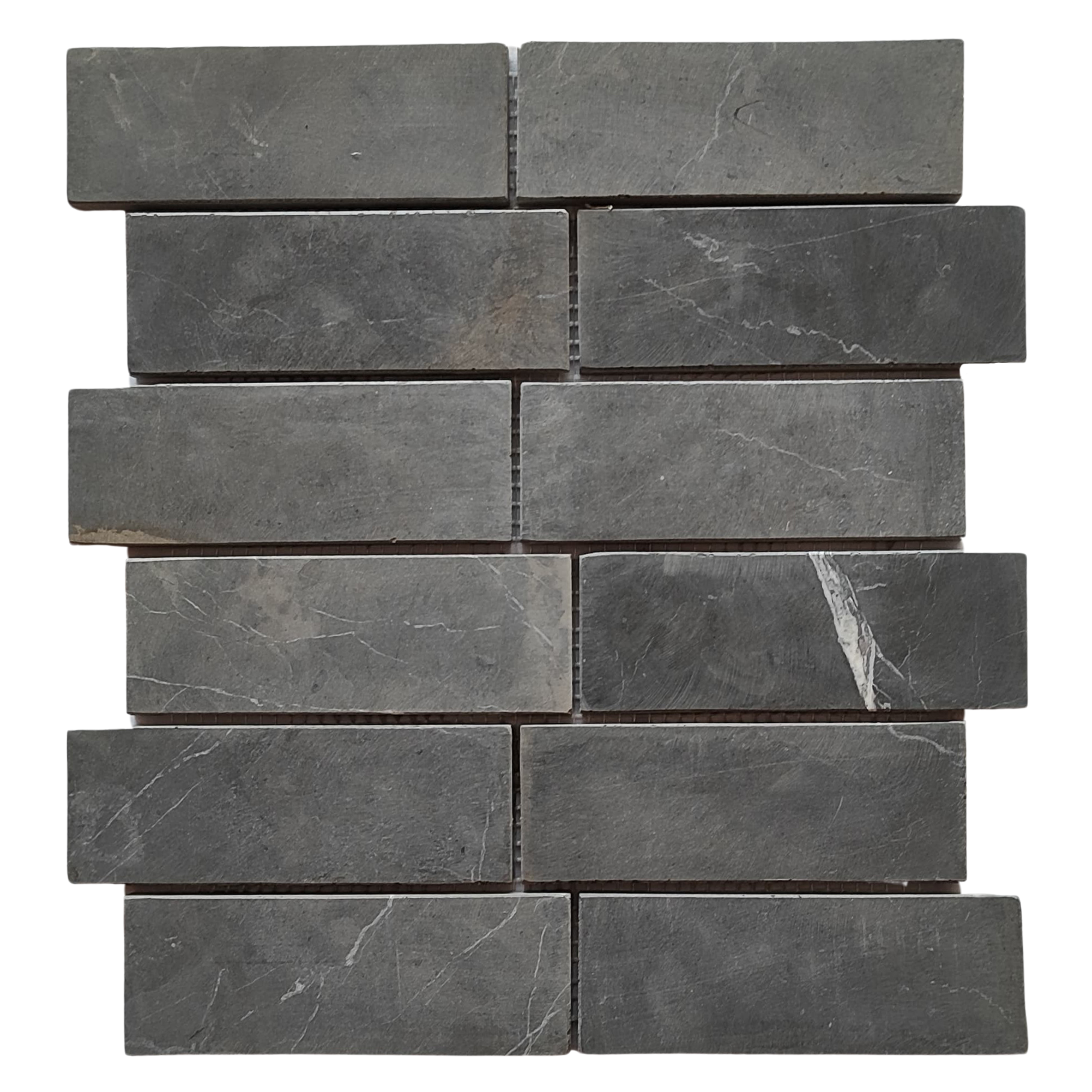 Stunning Dark Grey 2x6 Marble Subway Mosaic Tiles by Tile Hub