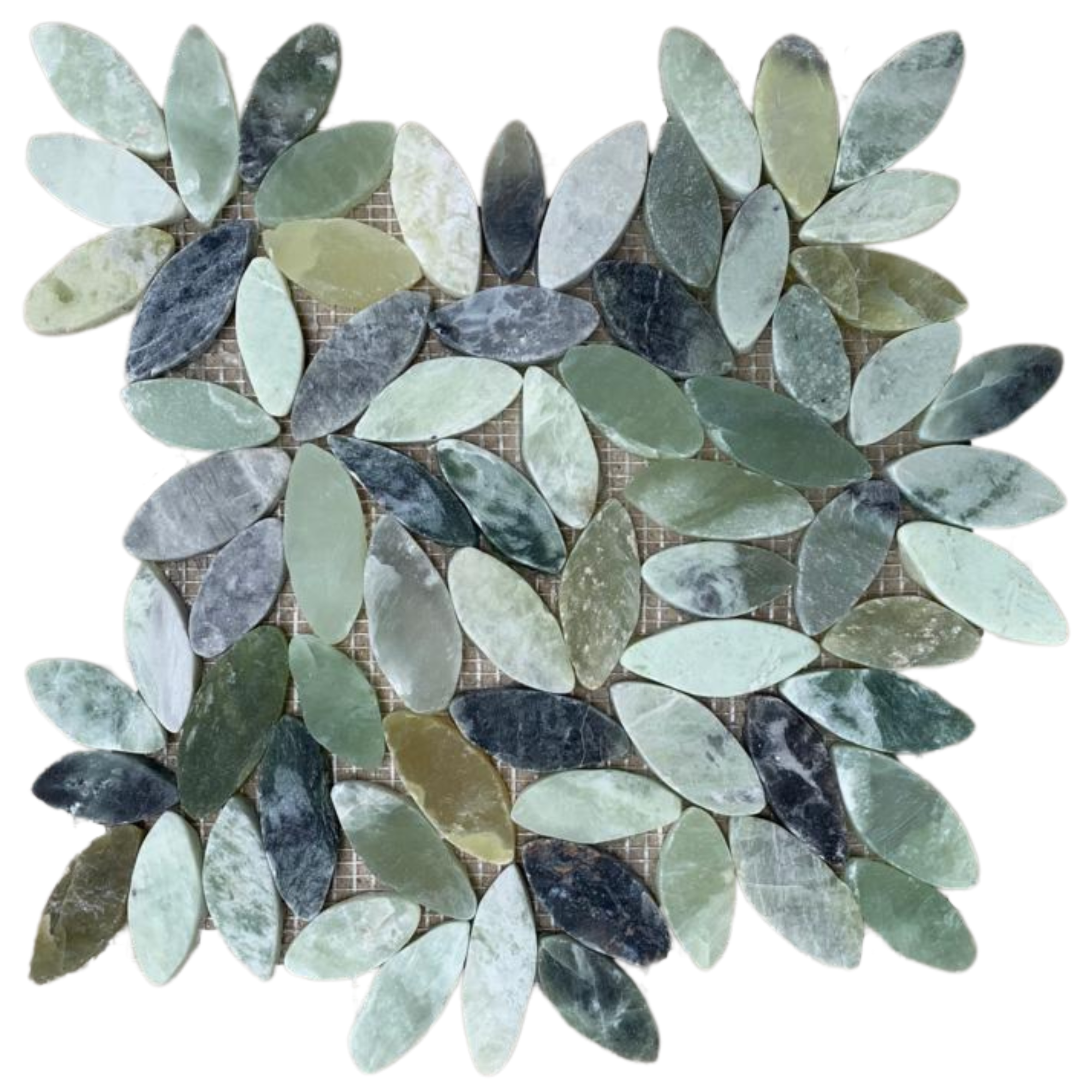 Ice Jade Blossom Pebble Mosaic Tiles: Nature's Touch for Elegant Spaces