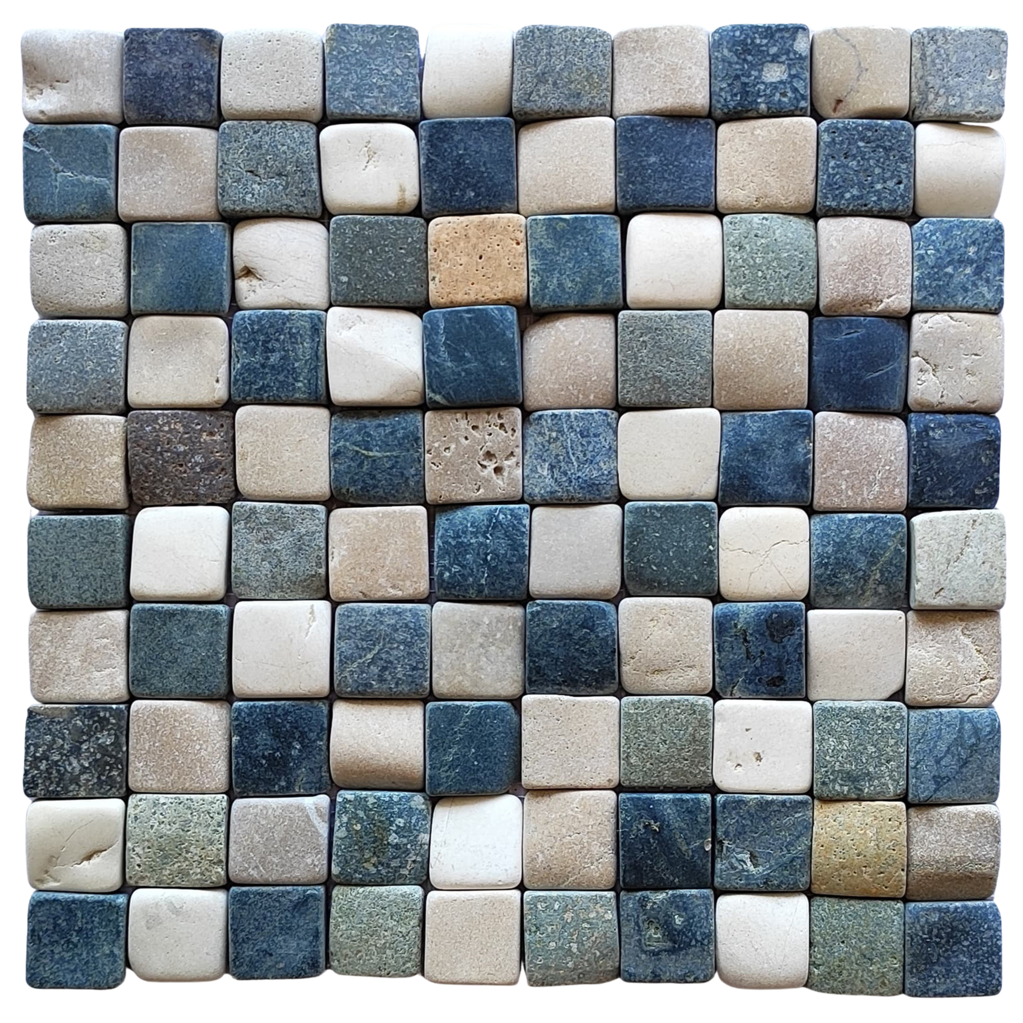 Vibrant 4-Color Pebble Mosaic Tiles - Transform Your Space with Style!