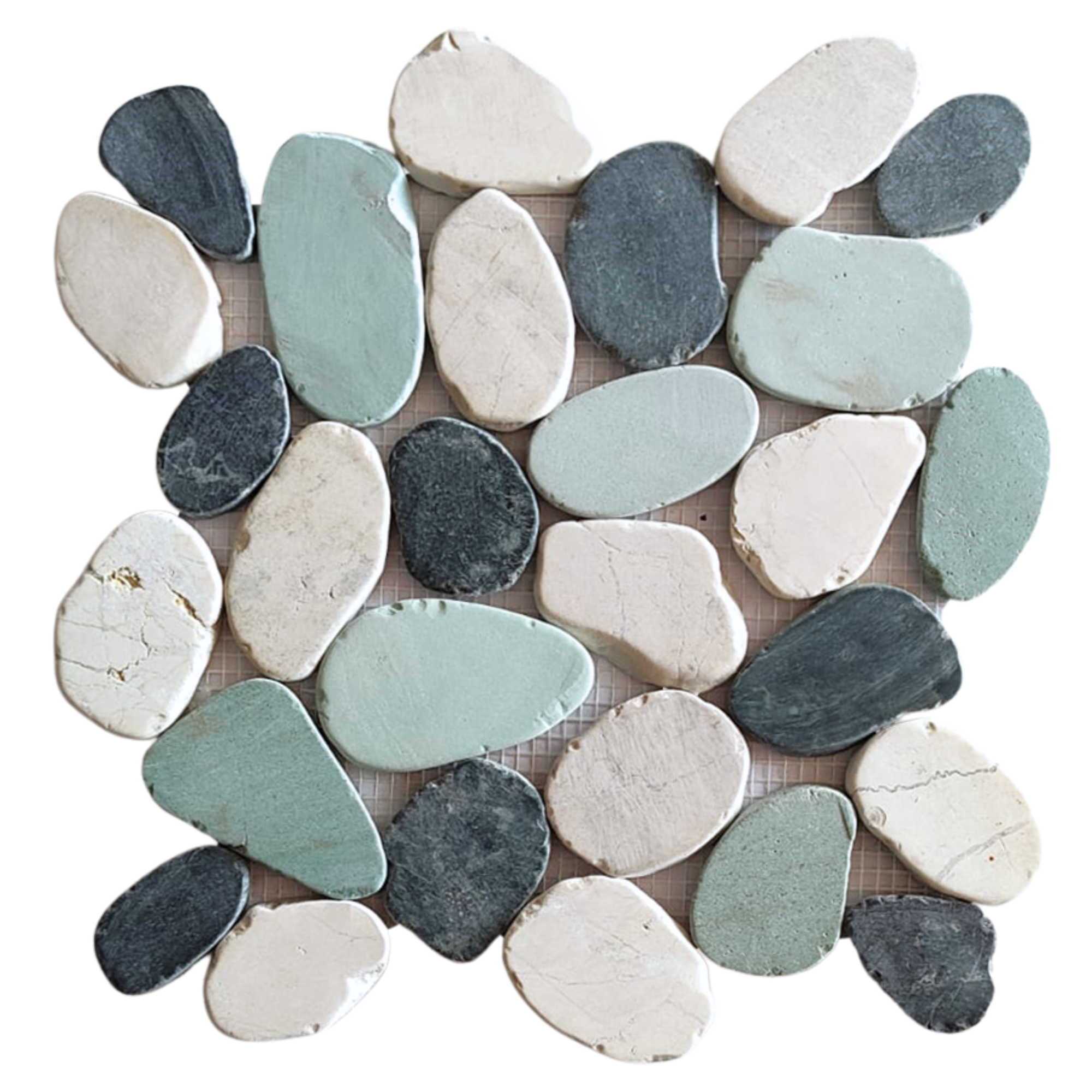 Bali Turtle XL Natural Stone Pebble Flooring Tiles by Tile Hub