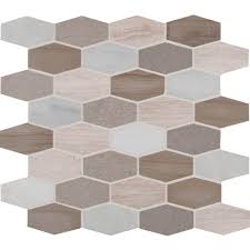 Elegant Mix Quartz XL Hexagon Marble Mosaic Tile for Luxurious Spaces