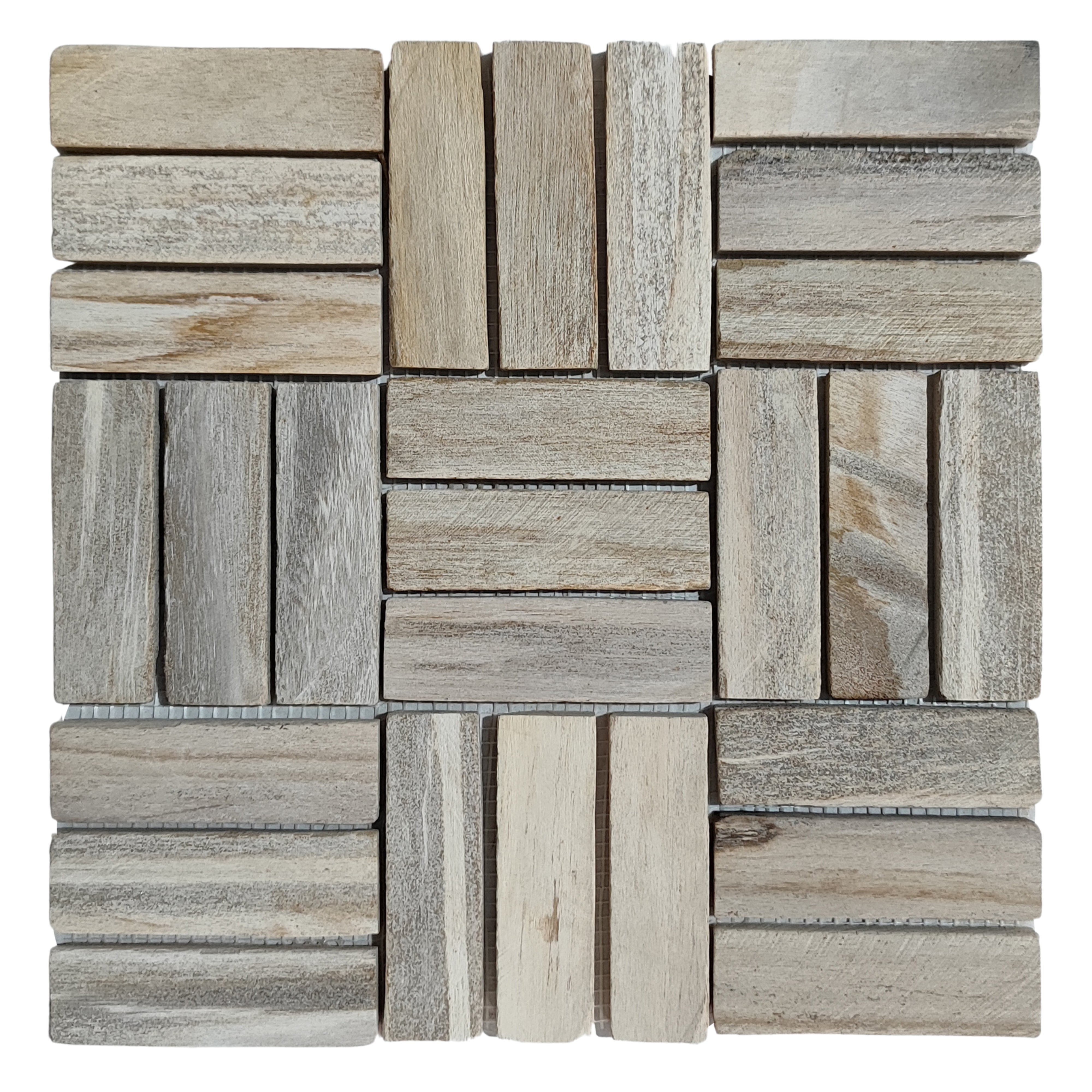 Natural Elegance: Petrified Wood Weave Mosaic Tiles for Timeless Interiors