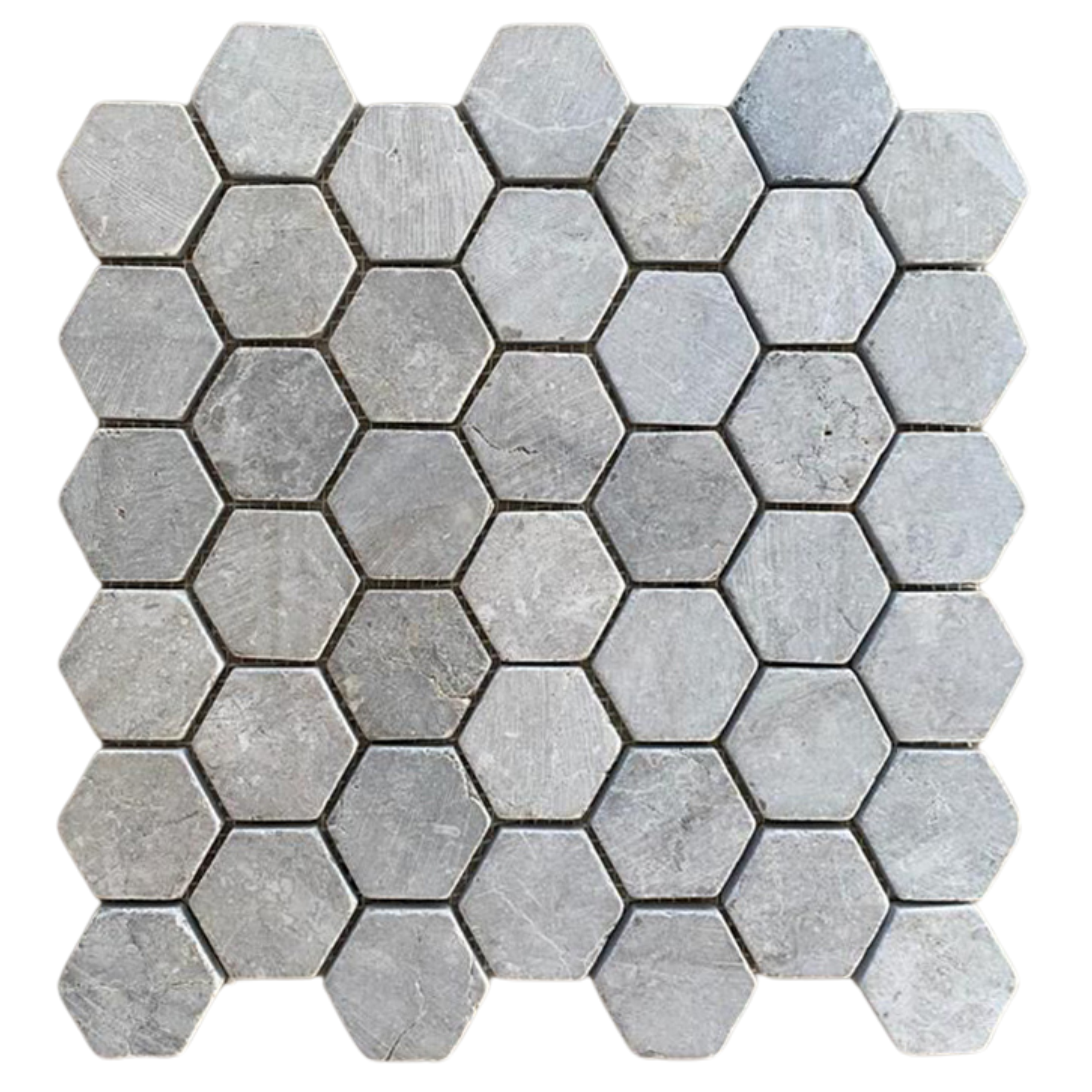 Elegant Stone Grey Hexagon Marble Mosaic Tiles for Luxurious Interiors