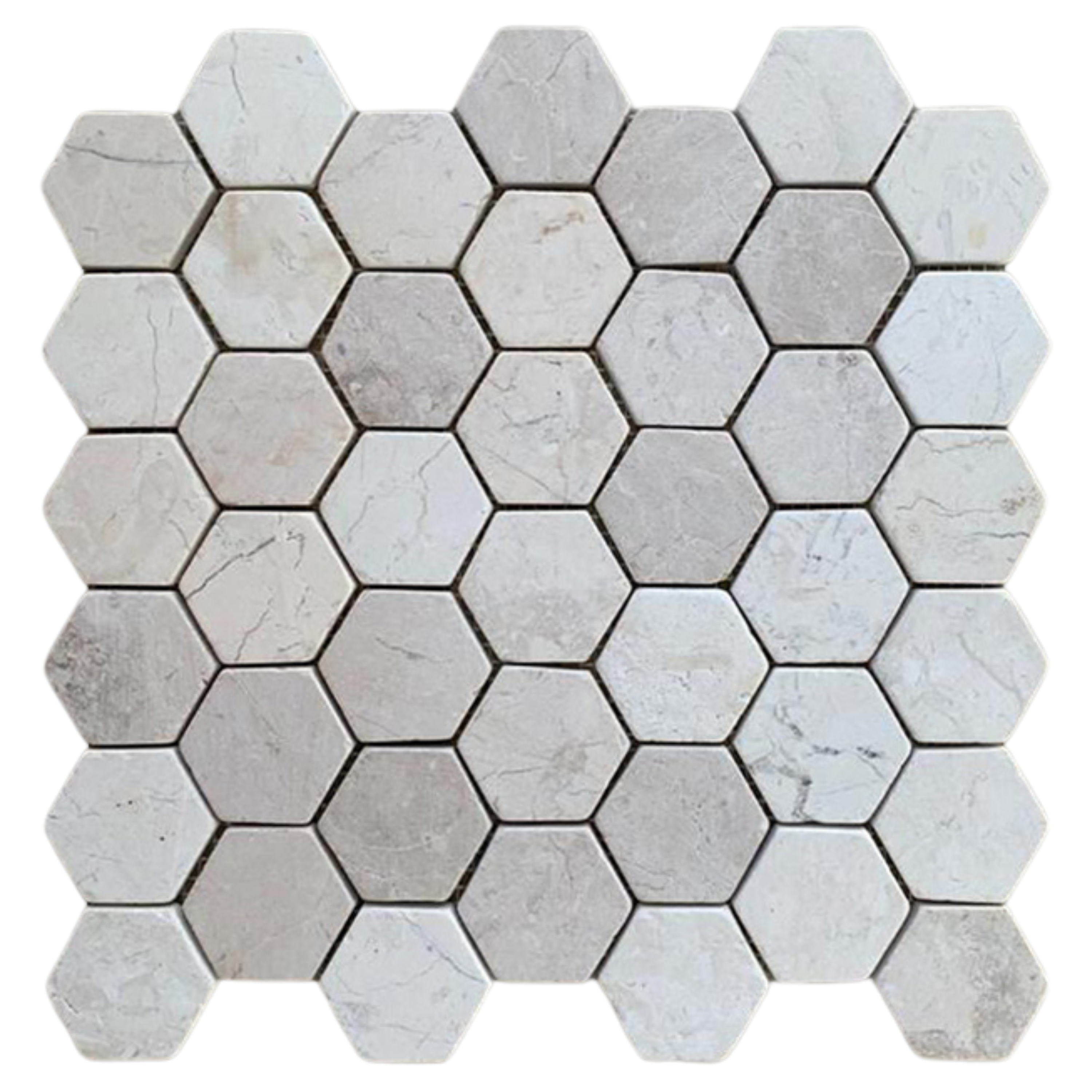 Elegant White Hexagon 2x2 Marble Mosaic Tiles for Luxurious Spaces