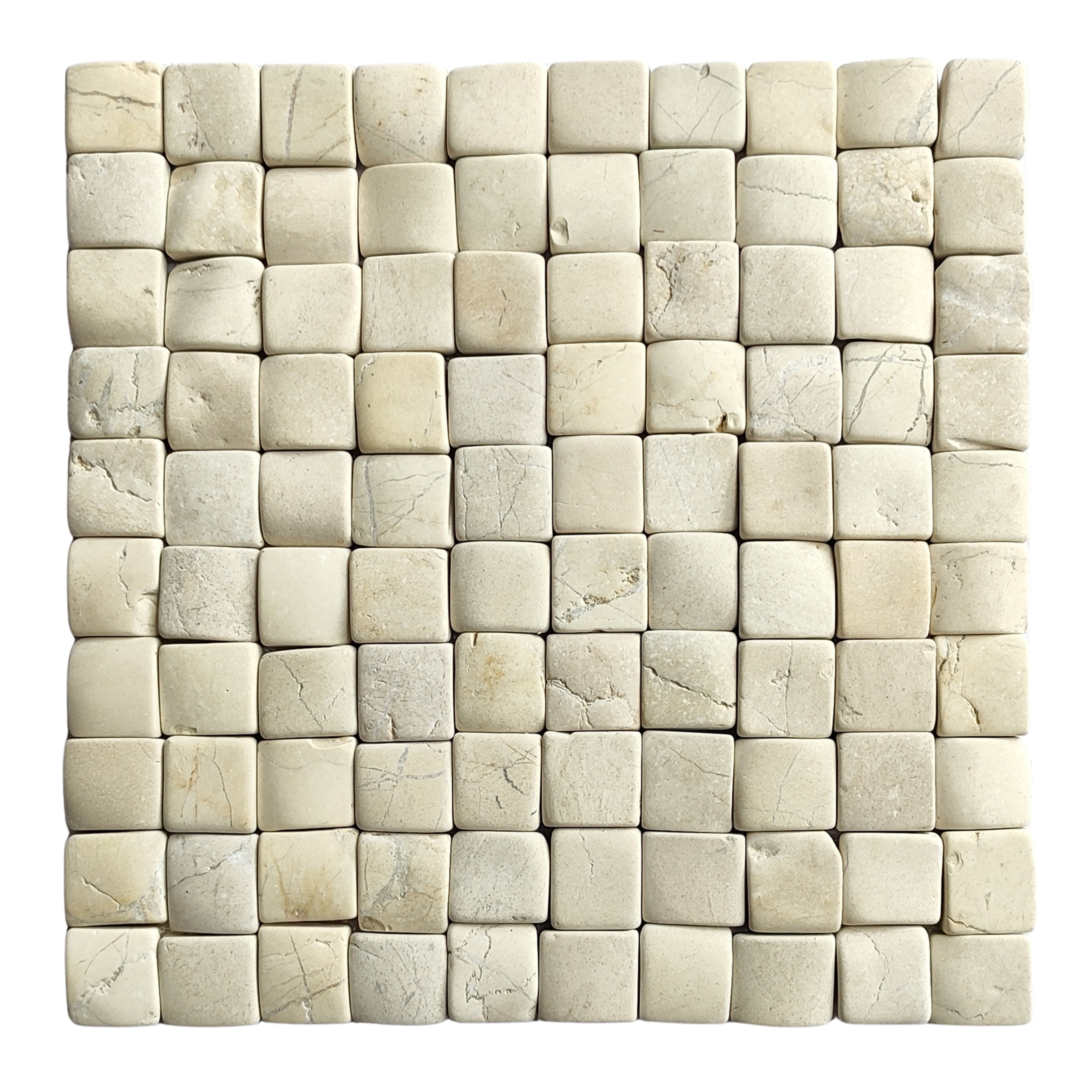 Chic White Pebble 1x1 Mosaic Tiles for Timeless Elegance at Tile Hub