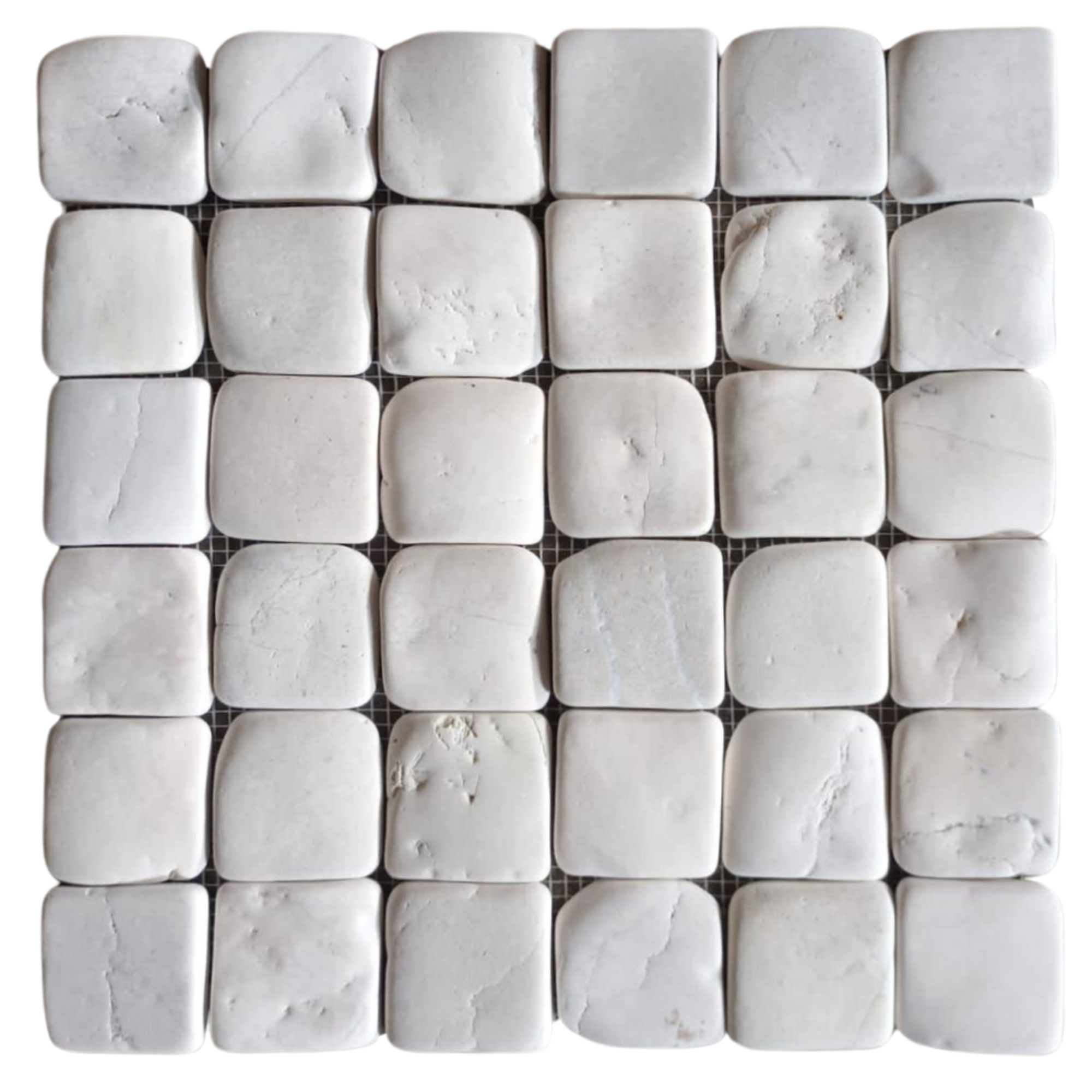 Elegant White Pebble Mosaic Tiles - Transform Your Space with Style