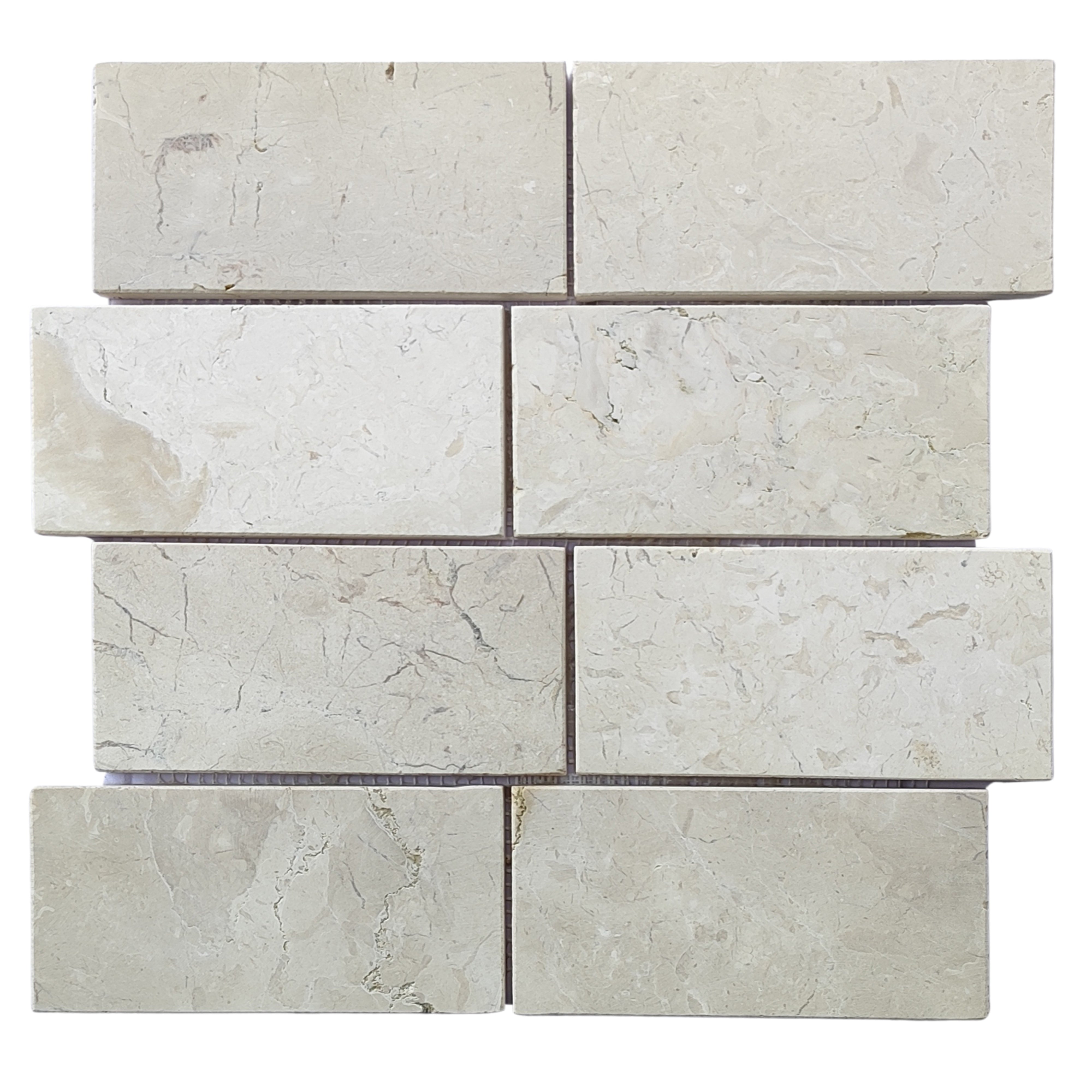 Sophisticated White Marble Subway Mosaic Tile 3x6 by Tile Hub