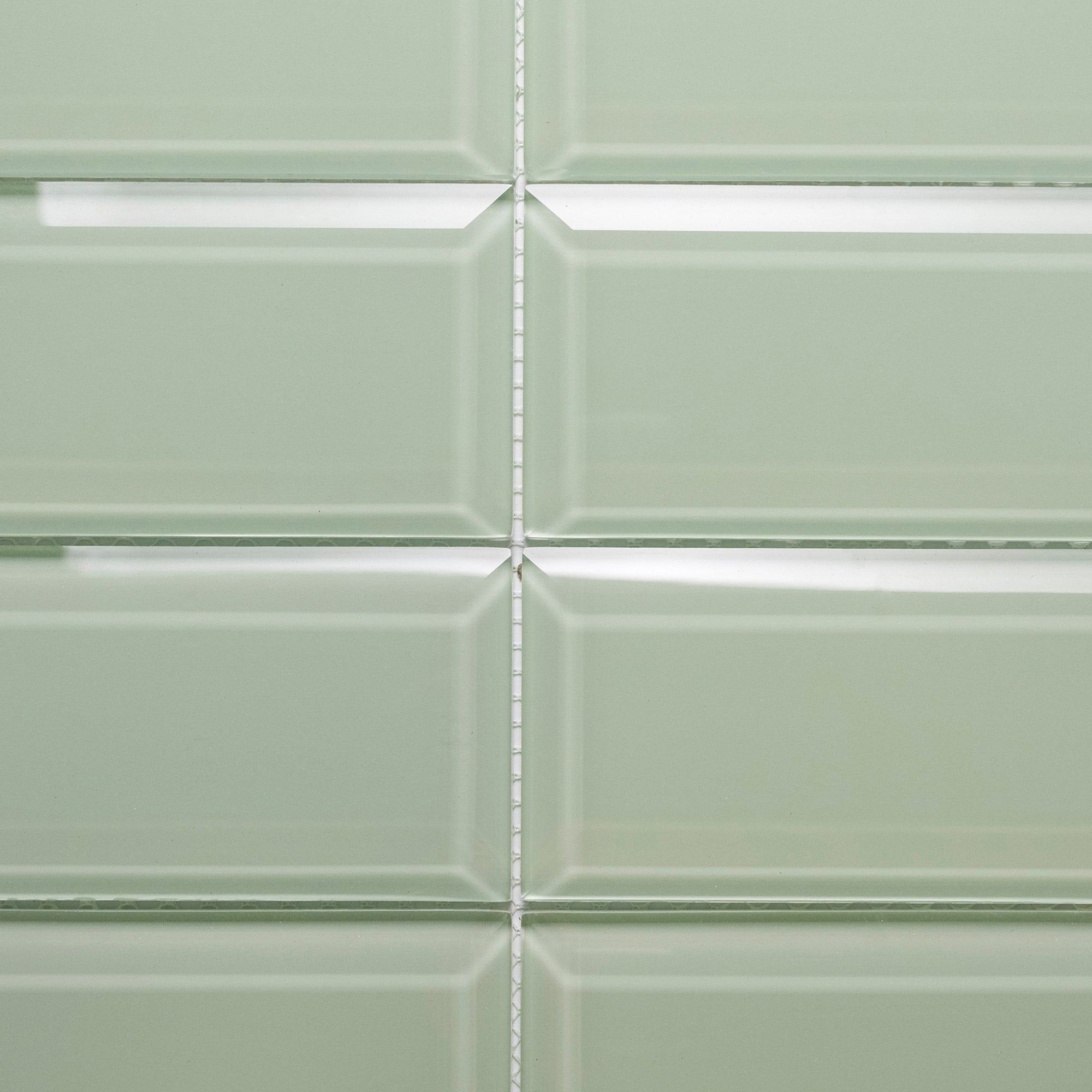 Sophisticated Beveled Surf Glass Subway Tiles by Tile Hub