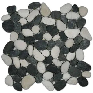 Stunning Black & White Pebble Tiles for Stylish Spaces